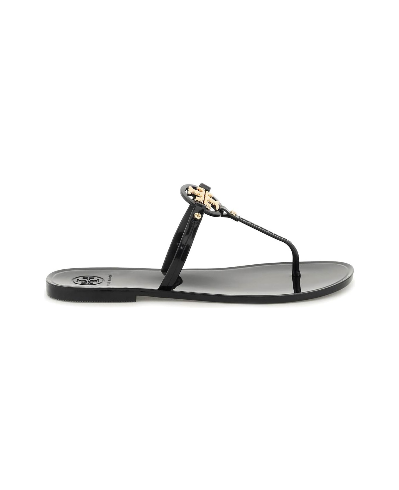 Black Rubber Miller Thong Slippers