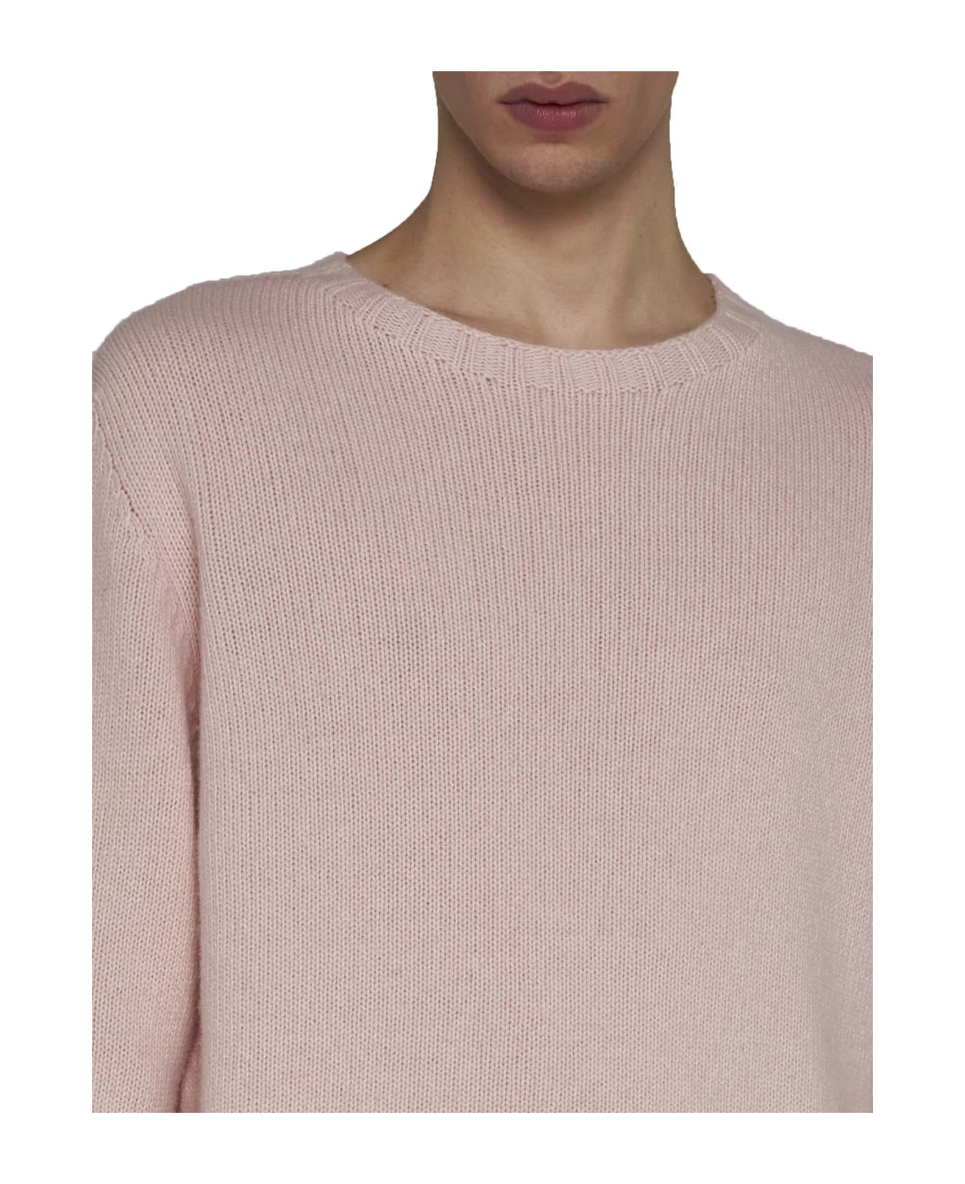 Palm Angels Logo Intarsia Crewneck Sweater - Pink ニットウェア