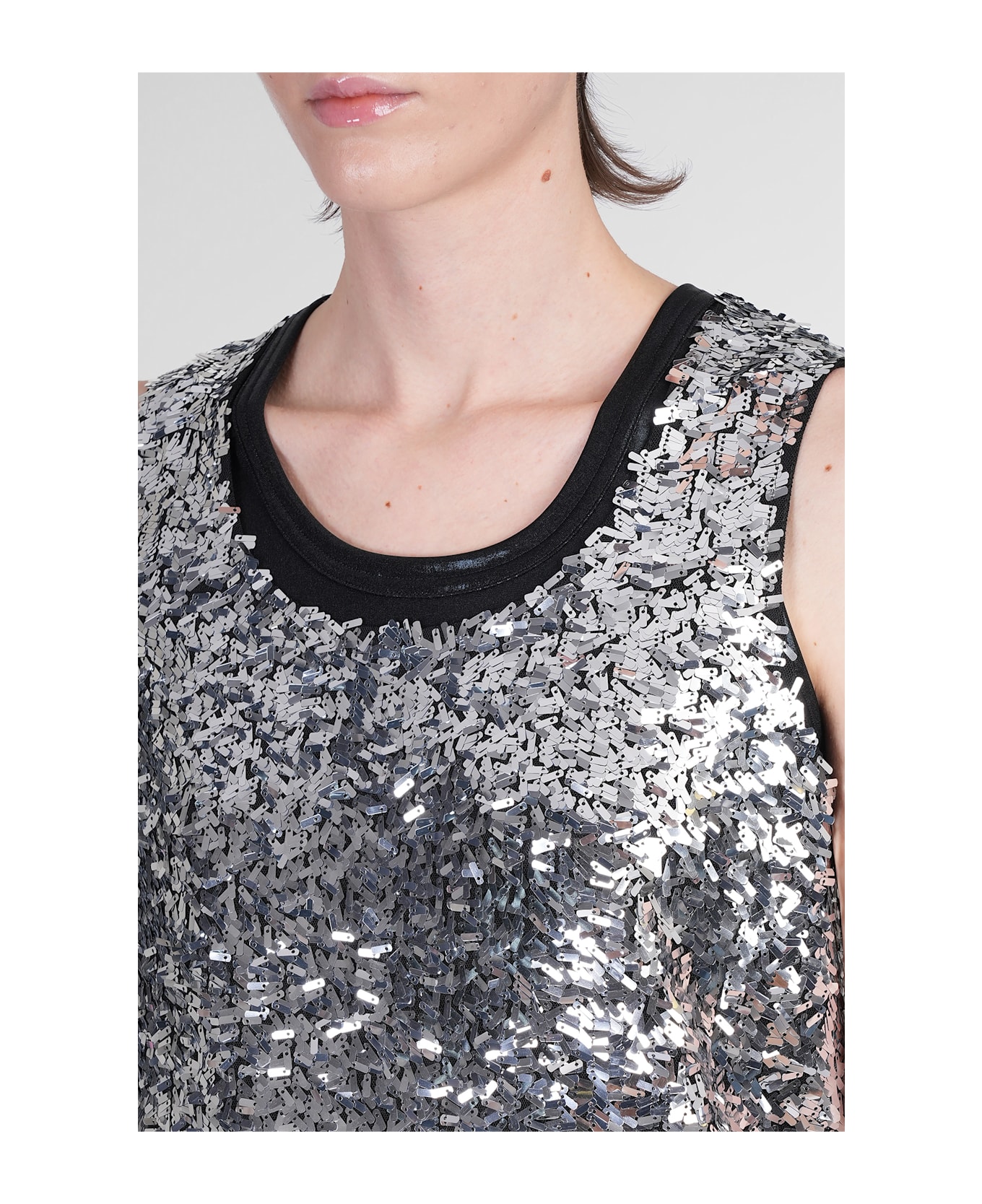Junya Watanabe Tank Top In Silver Polyester - silver