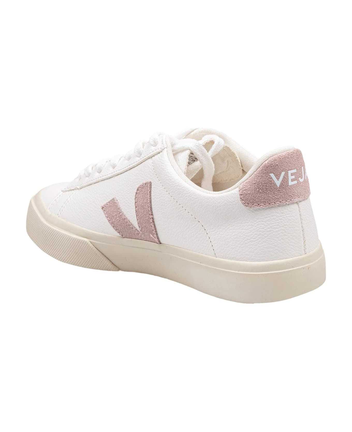 Veja Sneakers Campo In Chrome/free Leather Color White/pink - White