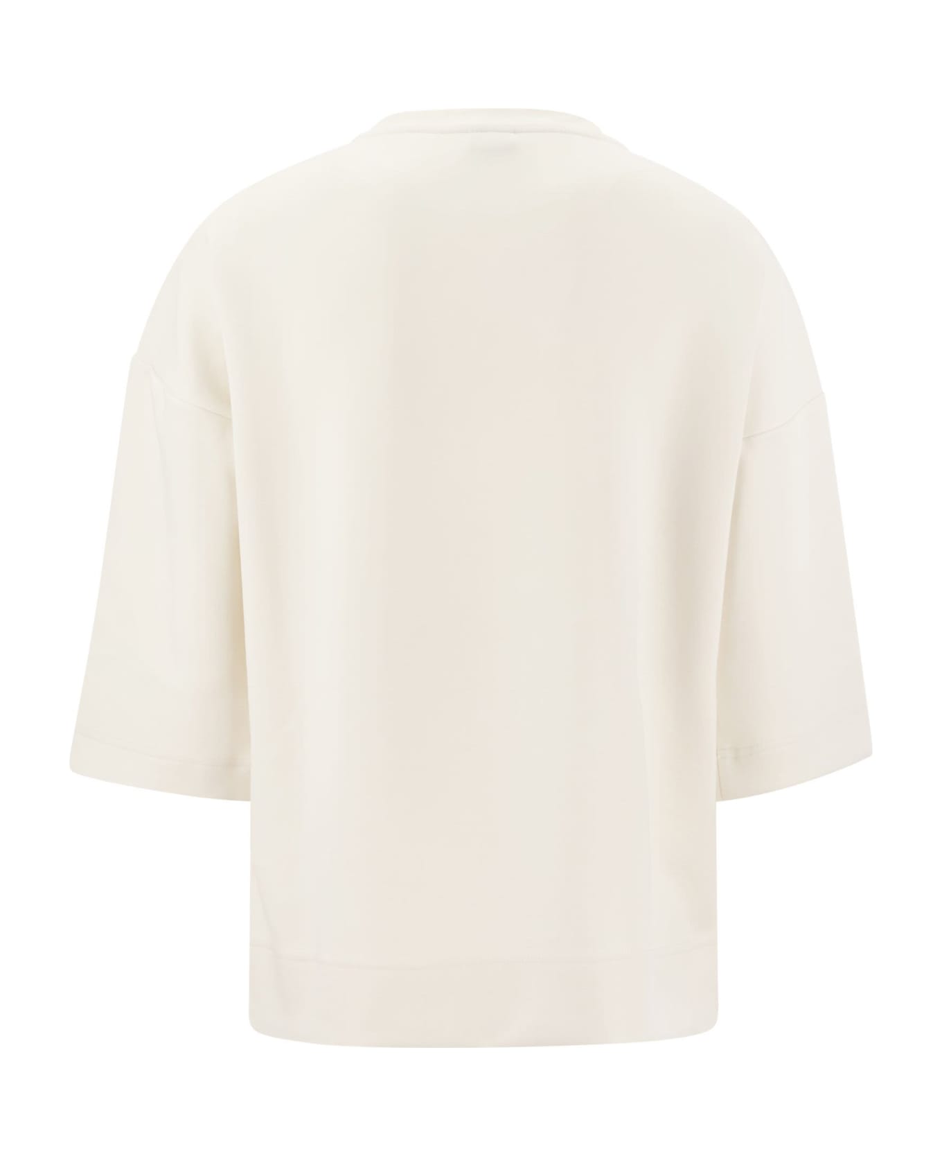 Colmar Crew-neck Sweatshirt With Glitter Logo Print - White