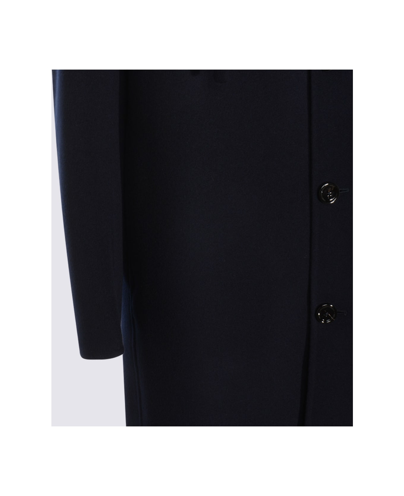 Lardini Blue Wool Coat - BLUEBLACK