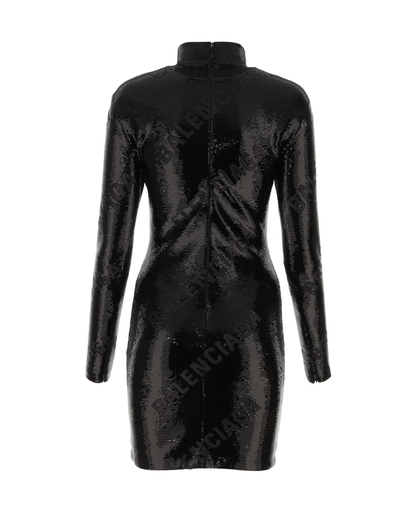 Balenciaga Black Sequins Mini Dress - 1102