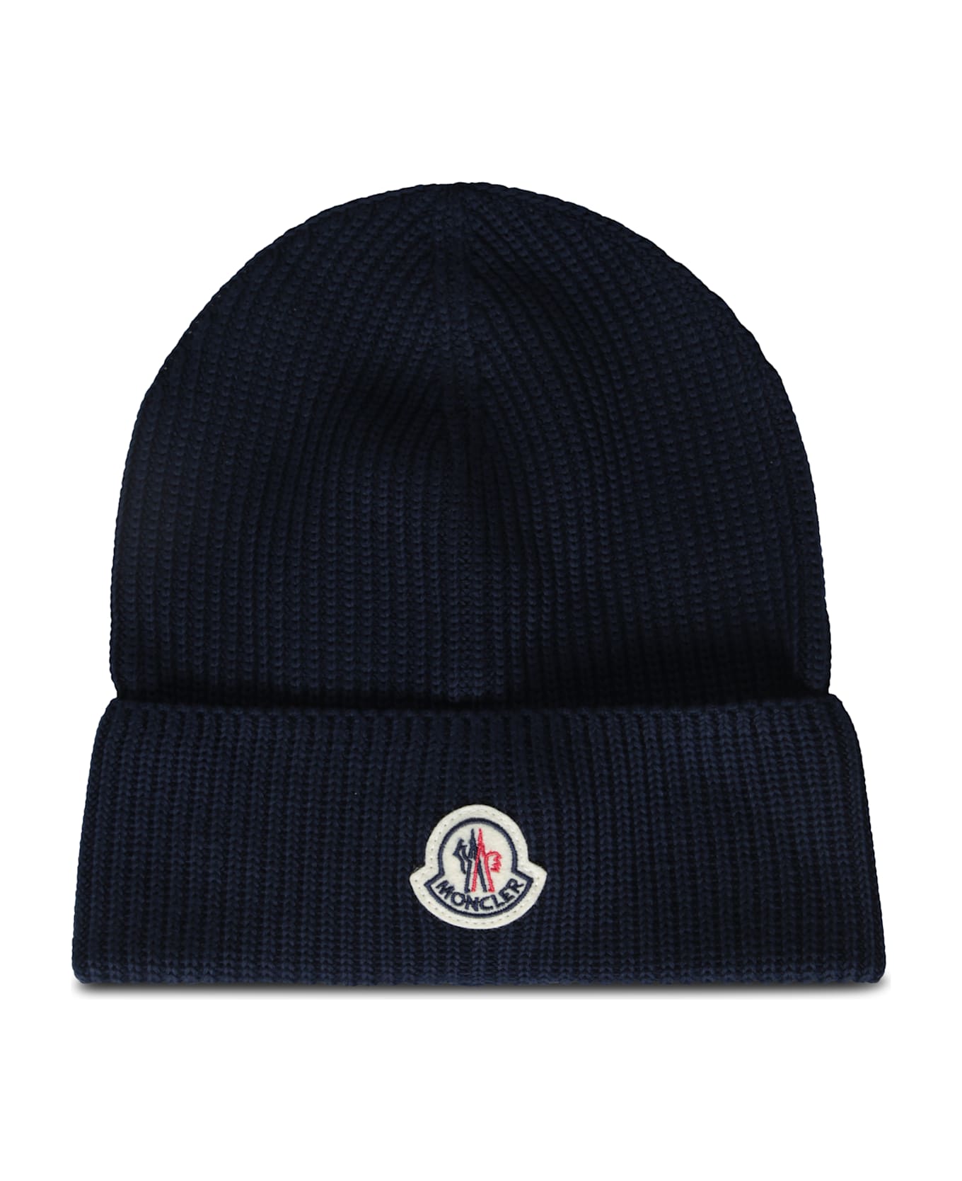 Moncler Logo Beanie - Blu