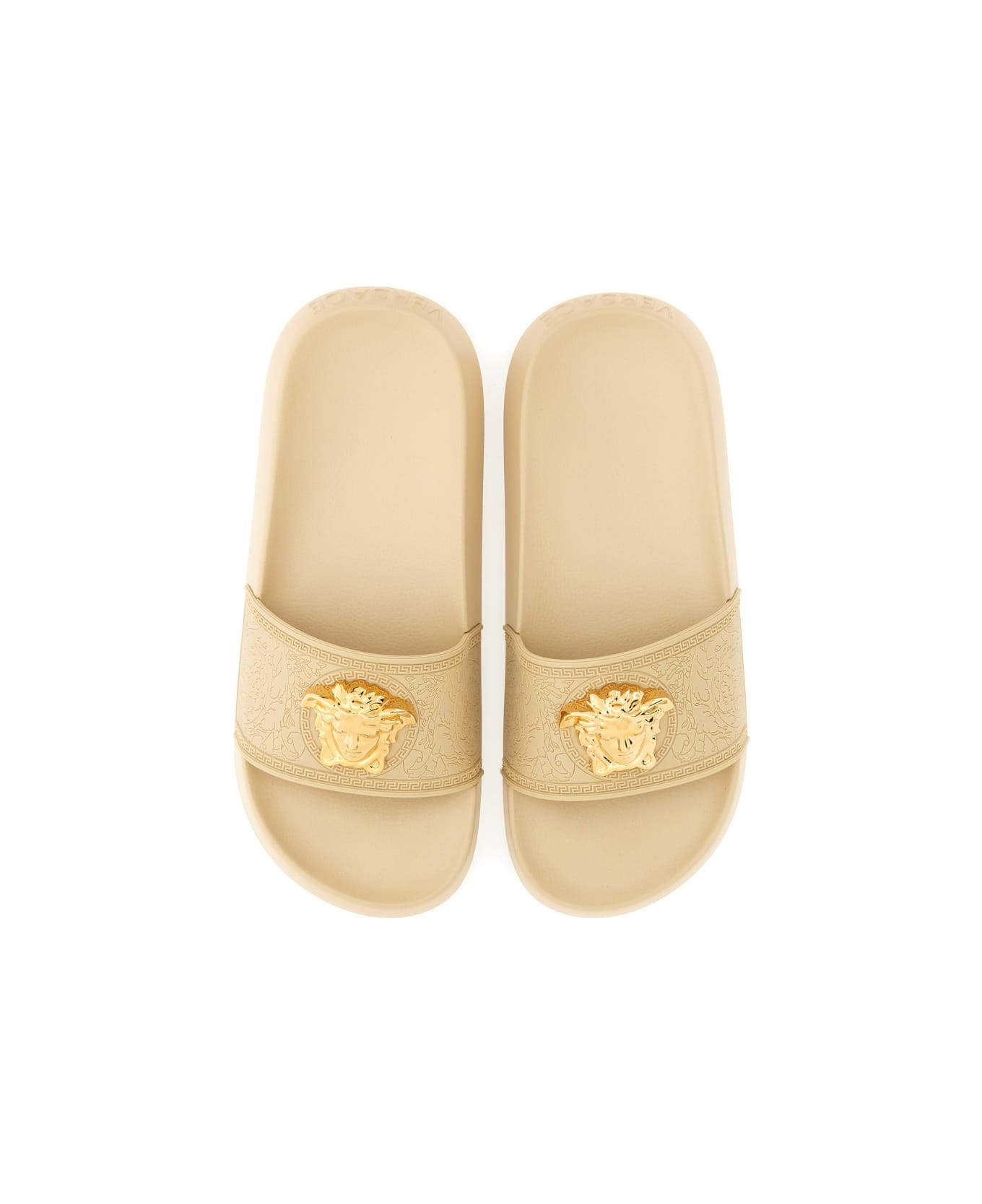 Versace Slide Sandal 'medusa' - GOLD サンダル