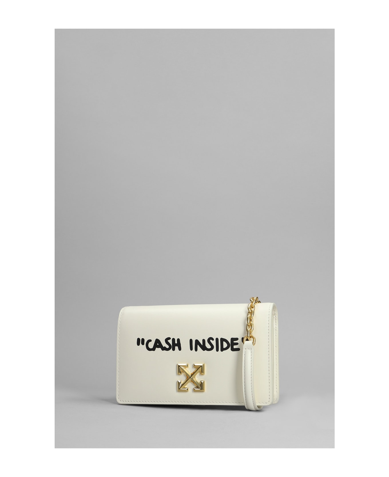 Off-White Shoulder Bag In White Leather - white