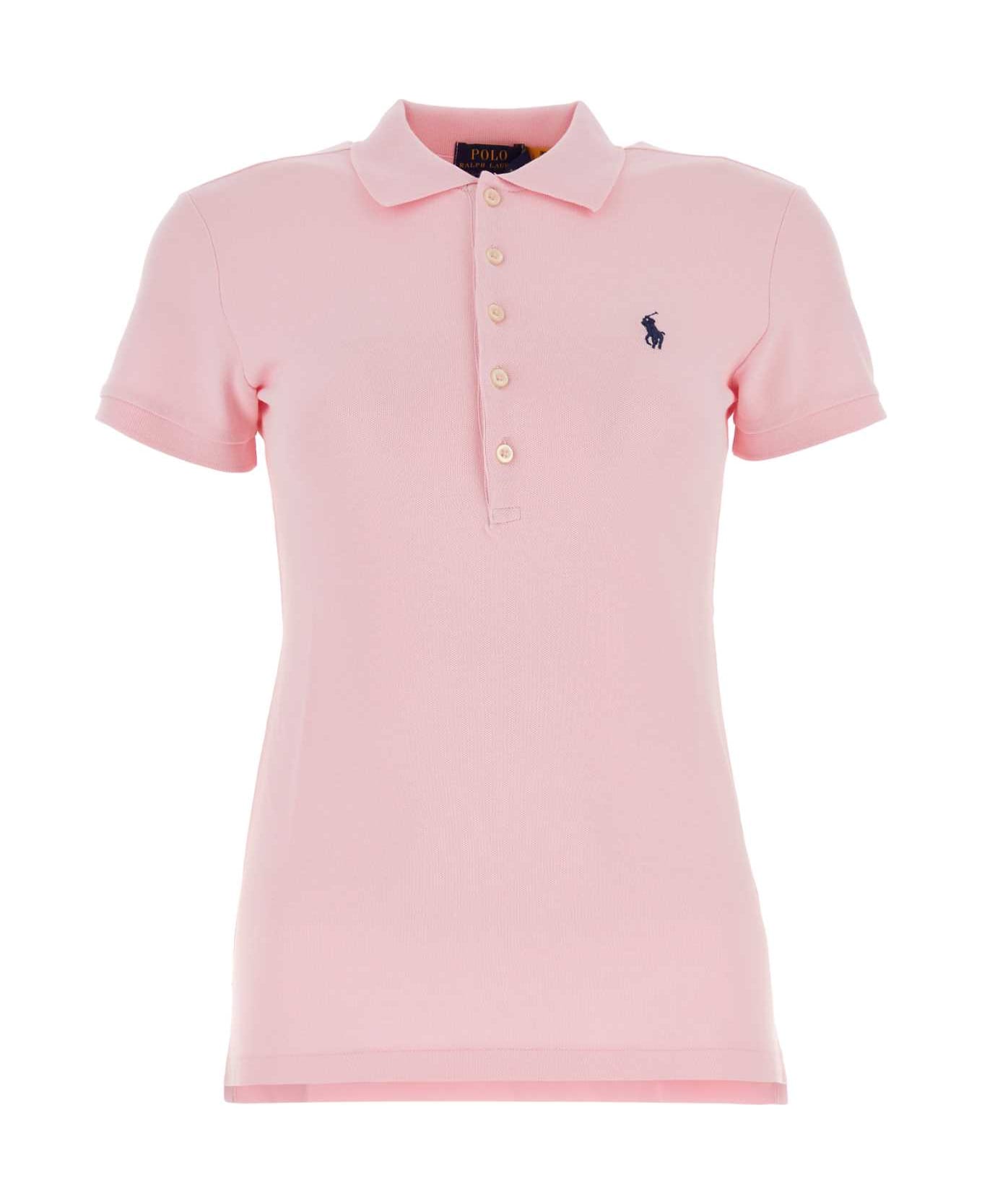 Polo Ralph Lauren Pink Stretch Piquet Polo Shirt - SUNKISSEDPINK