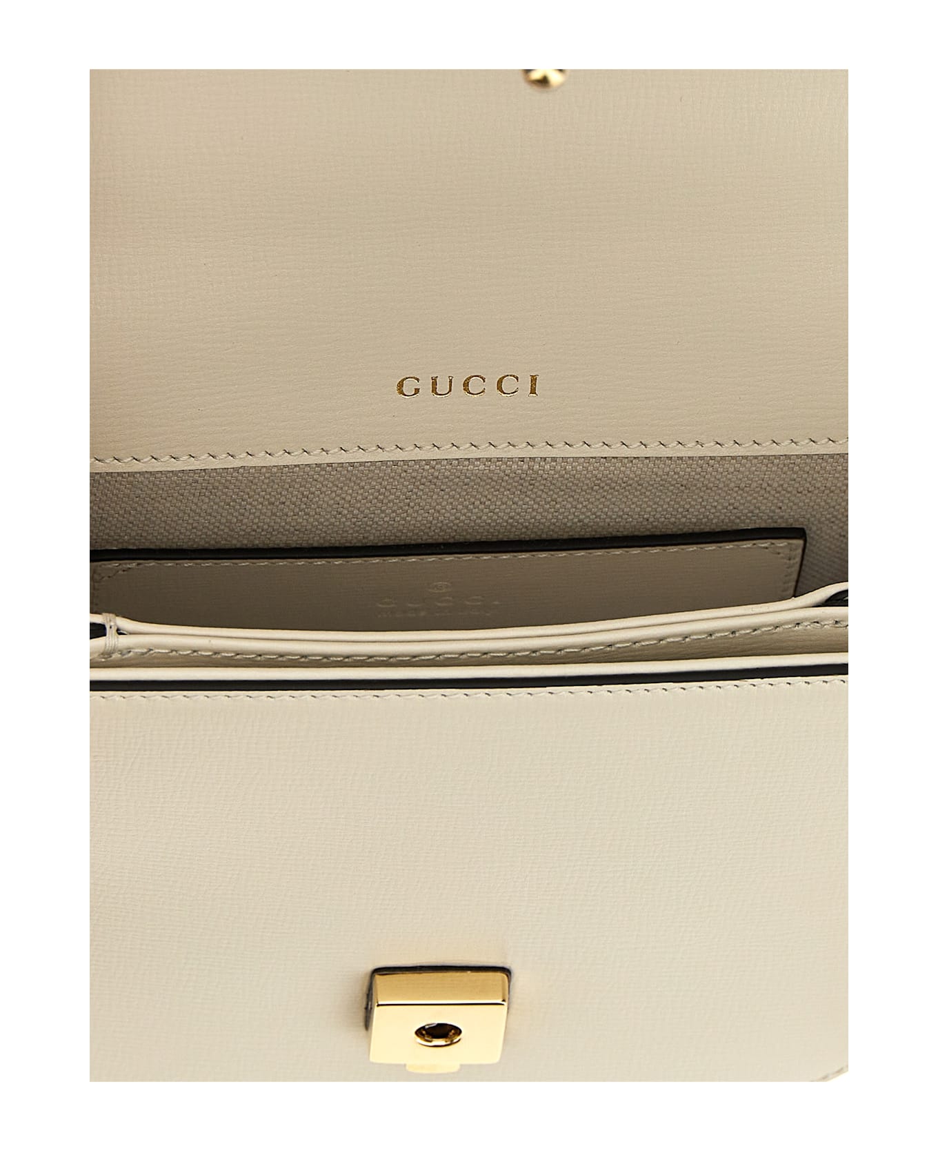 Gucci 'gucci Horsebit 1955 Mini' Handbag - White