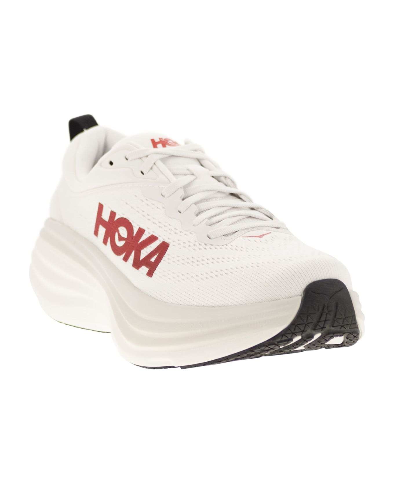 Hoka Bondi 8 - Ultra-shortened Sports Shoe - White