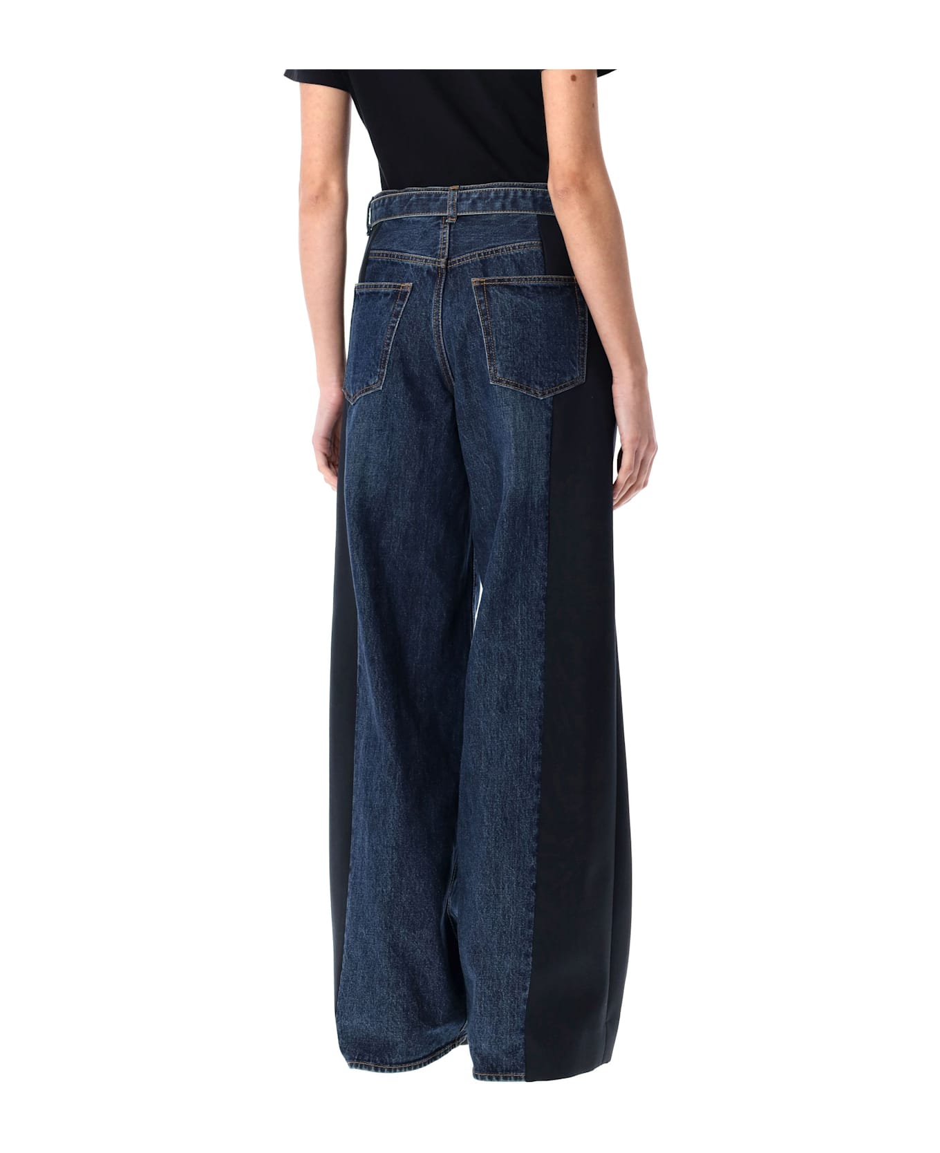 Sacai Wide Denim Pant - BLUE NAVY