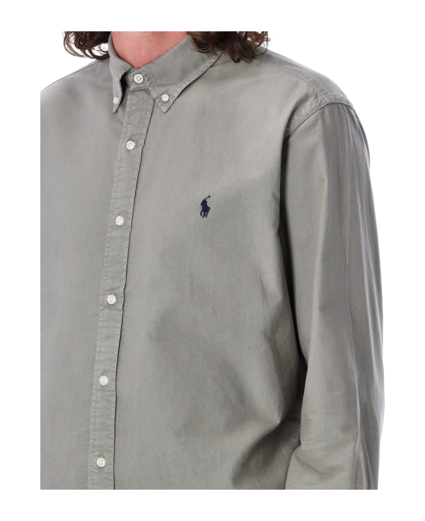 Polo Ralph Lauren Custom-fit Garment Dyed Oxford Shirt - PERFECT GREY