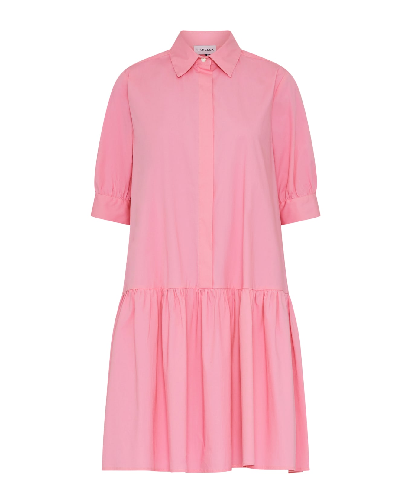 Marella Pink Midi Dress - ROSA INTENSO ワンピース＆ドレス