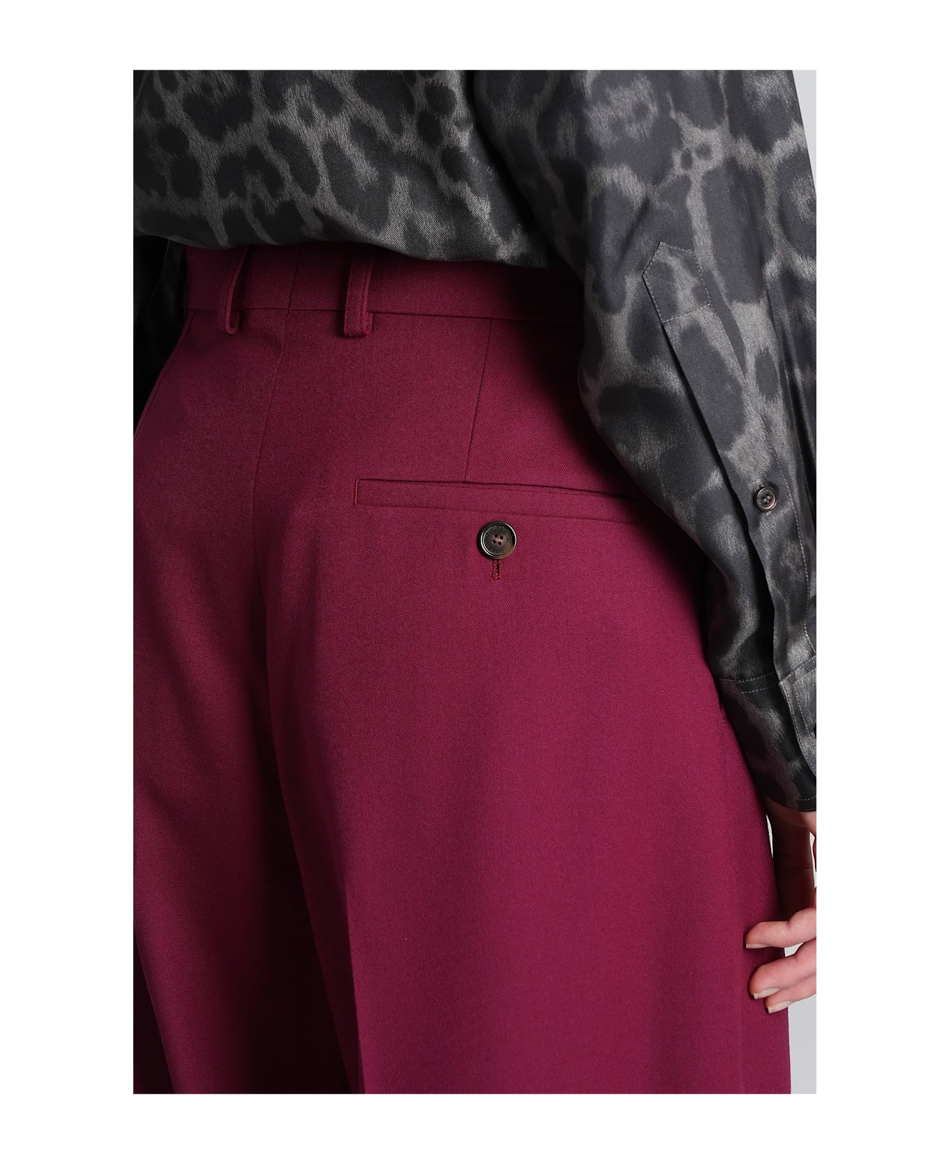 Stella McCartney Pants In Bordeaux Wool - bordeaux