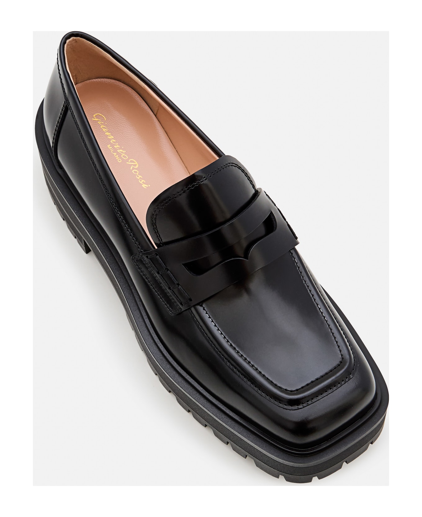 Gianvito Rossi Leather Loafer - Black