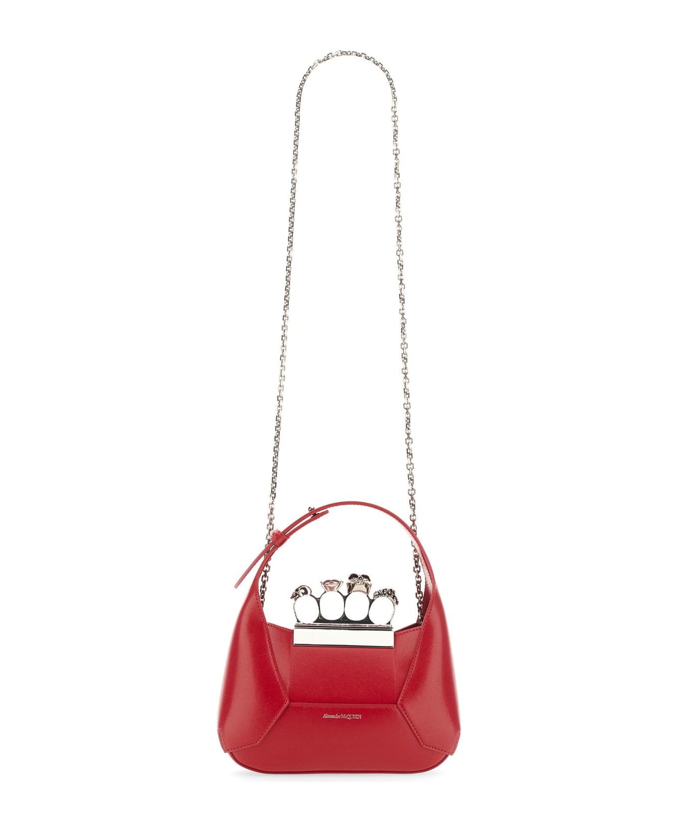 Alexander McQueen Jeweled Hobo Bag - Red