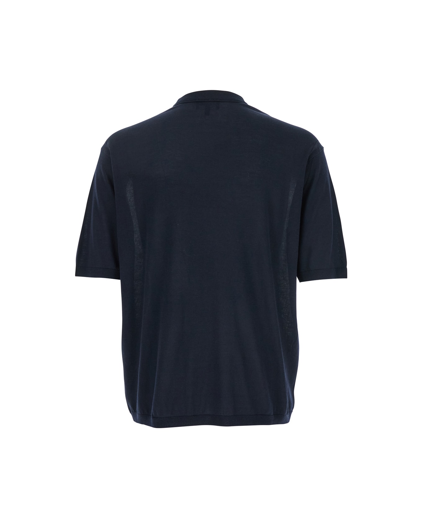 Emporio Armani Crewneck T-shirt With Logo Embroidery Detail - Black