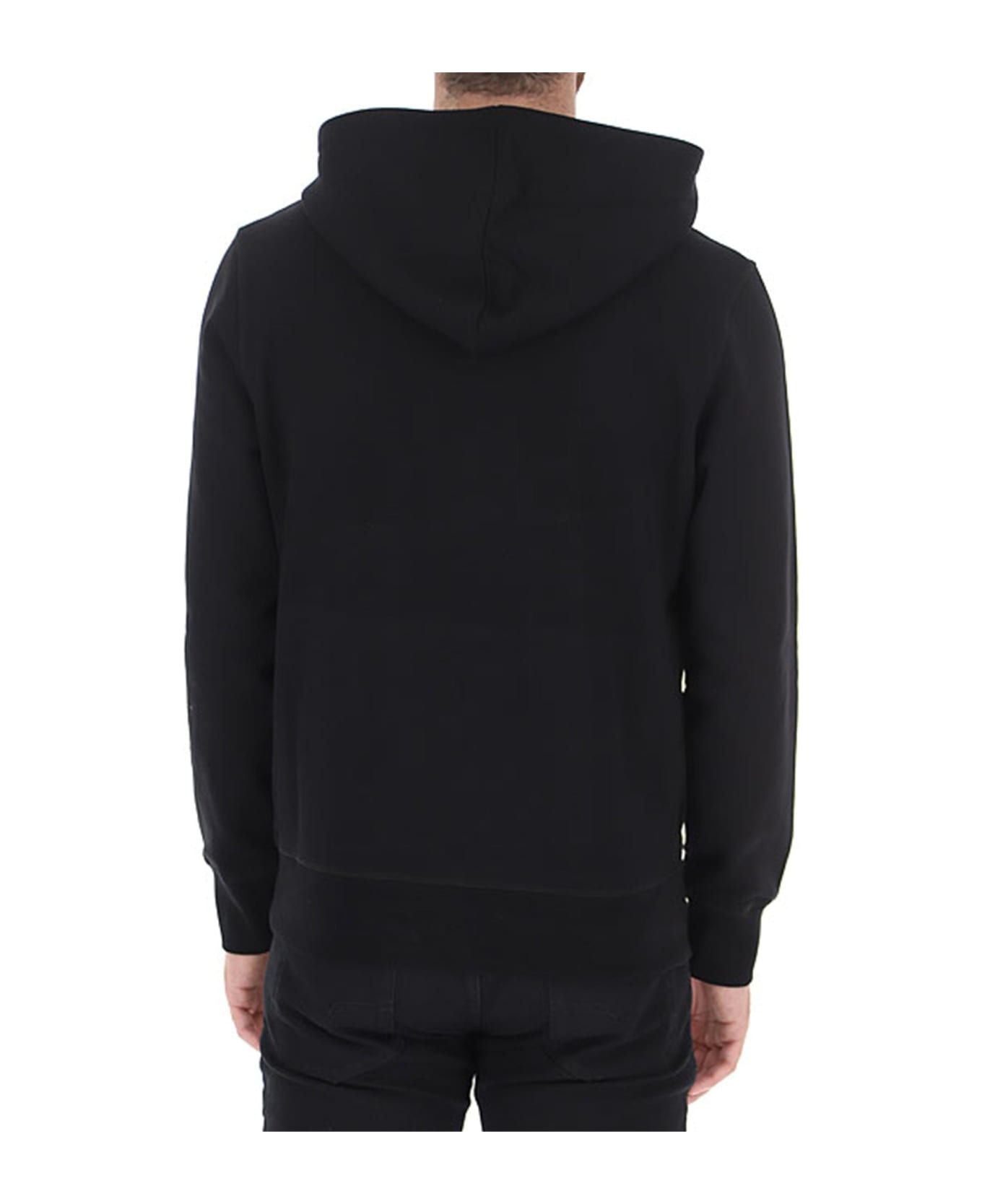 Alexander McQueen Cotton Logo Hooded Sweatshirt - Black