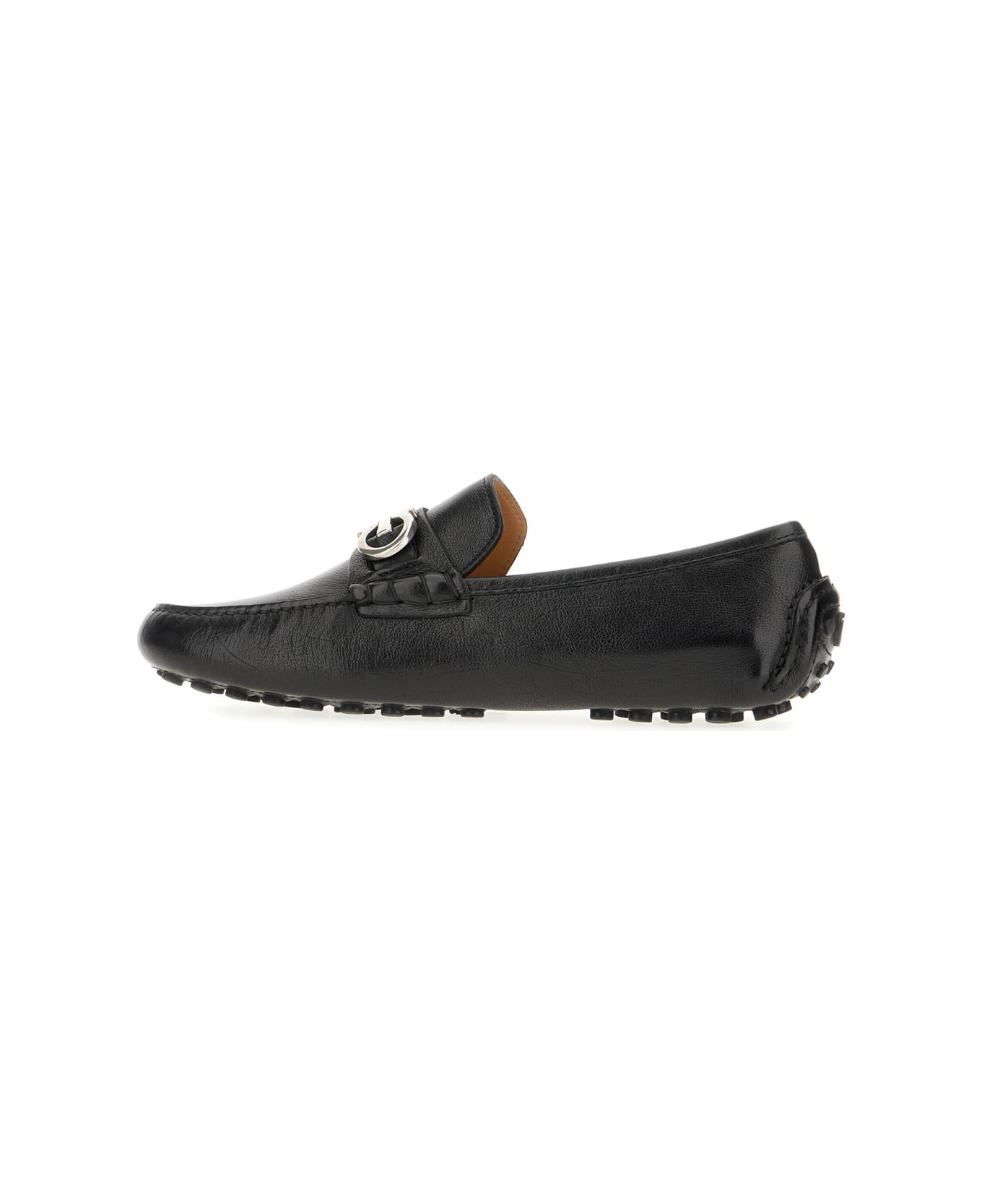 Ferragamo Black Leather Grazioso Loafers - 008