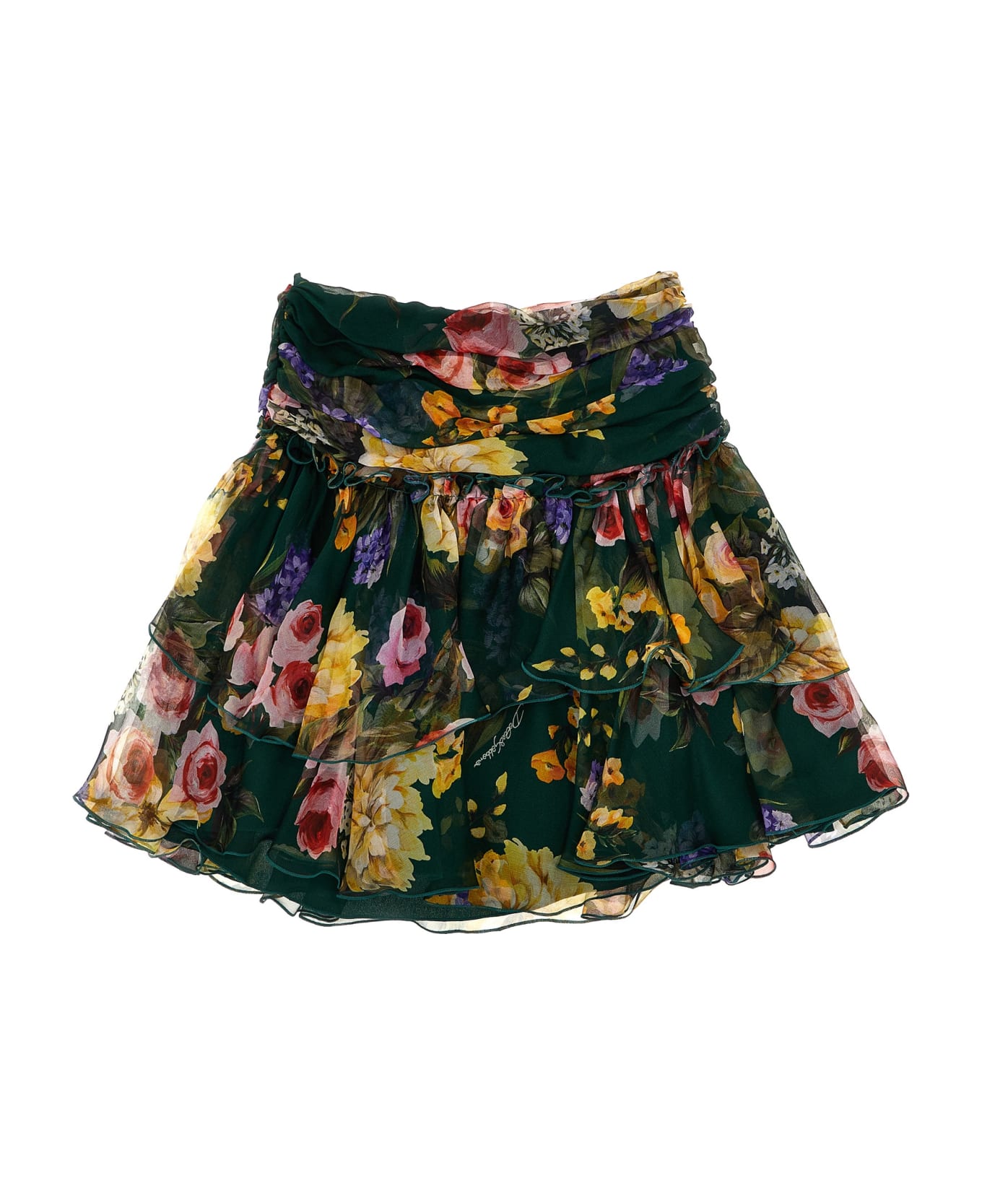 Dolce & Gabbana Floral Chiffon Skirt - Multicolor ボトムス