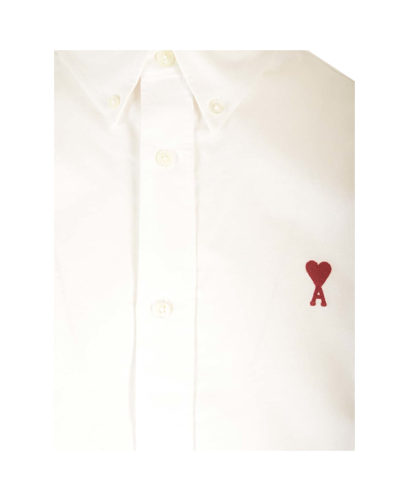 Ami Alexandre Mattiussi Cotton 'boxy Fit' Shirt - WHITE