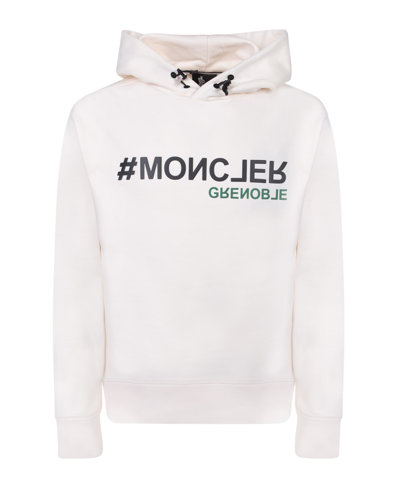 Moncler Grenoble Logoed Hoodie In White - White