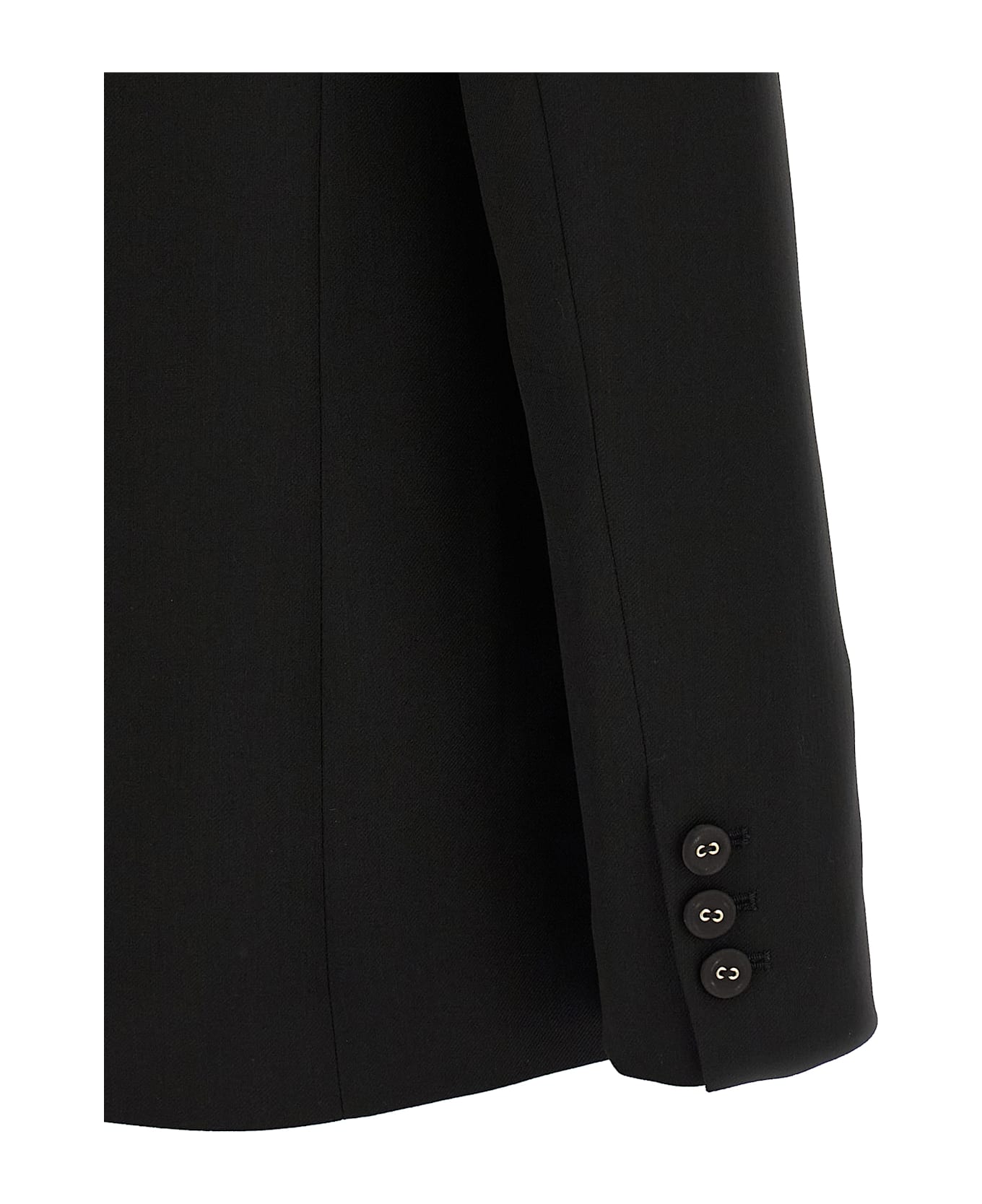 TwinSet Satin Lapel Blazer - Black  
