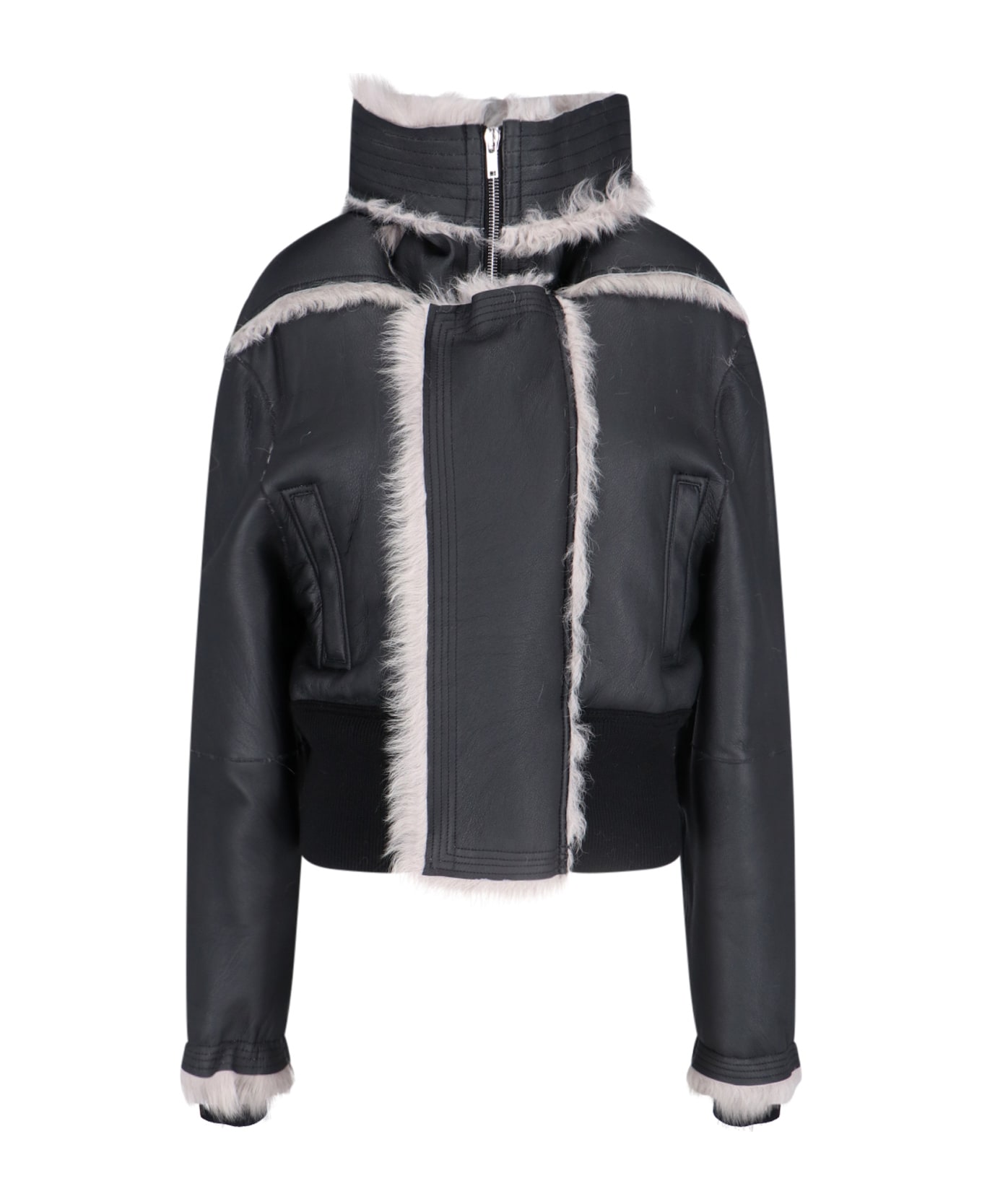 Rick Owens Shearling Zip Jacket - Black  