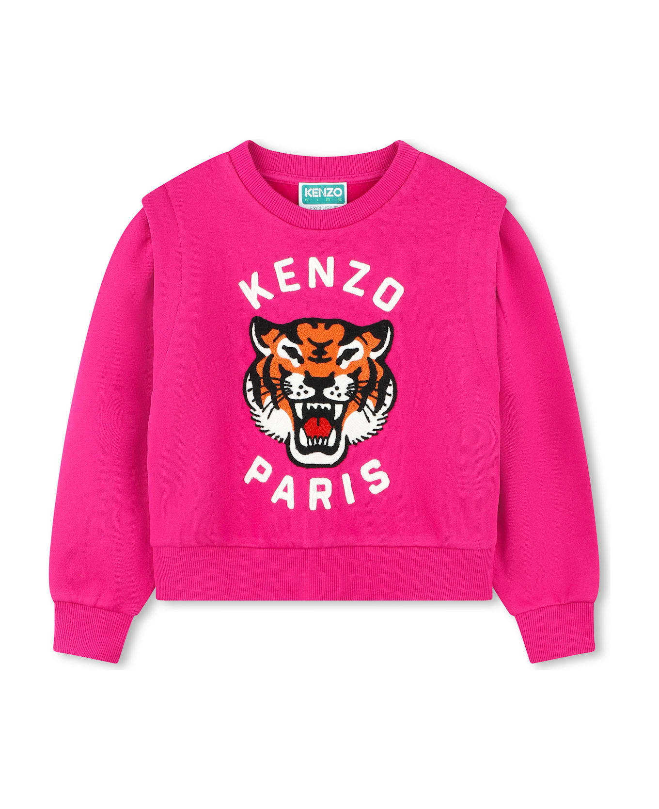 Kenzo Kids Felpa Con Stampa Tigre - Fucsia