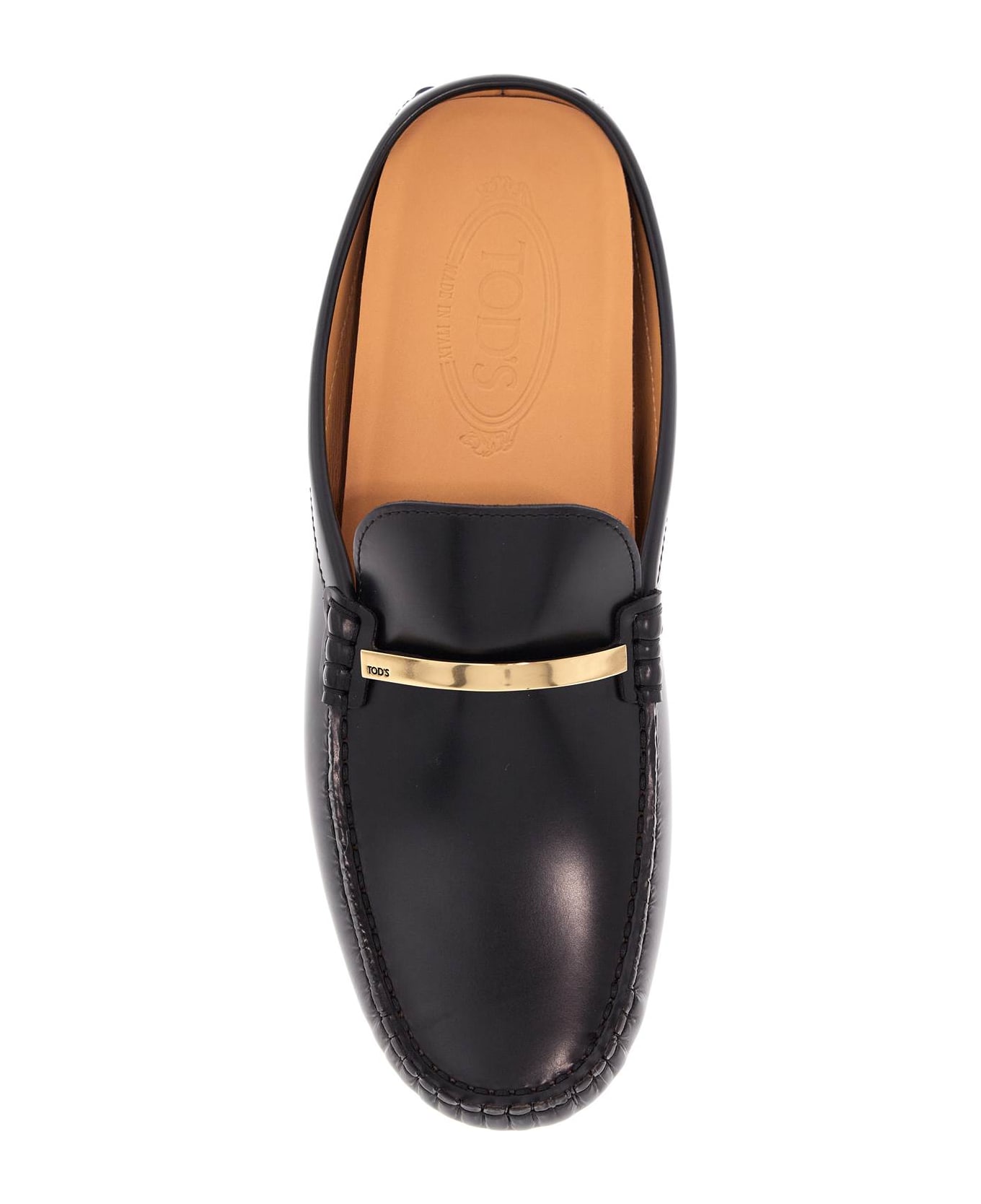 Tod's Black Calfskin Slip-on Loafers - NERO (Black)