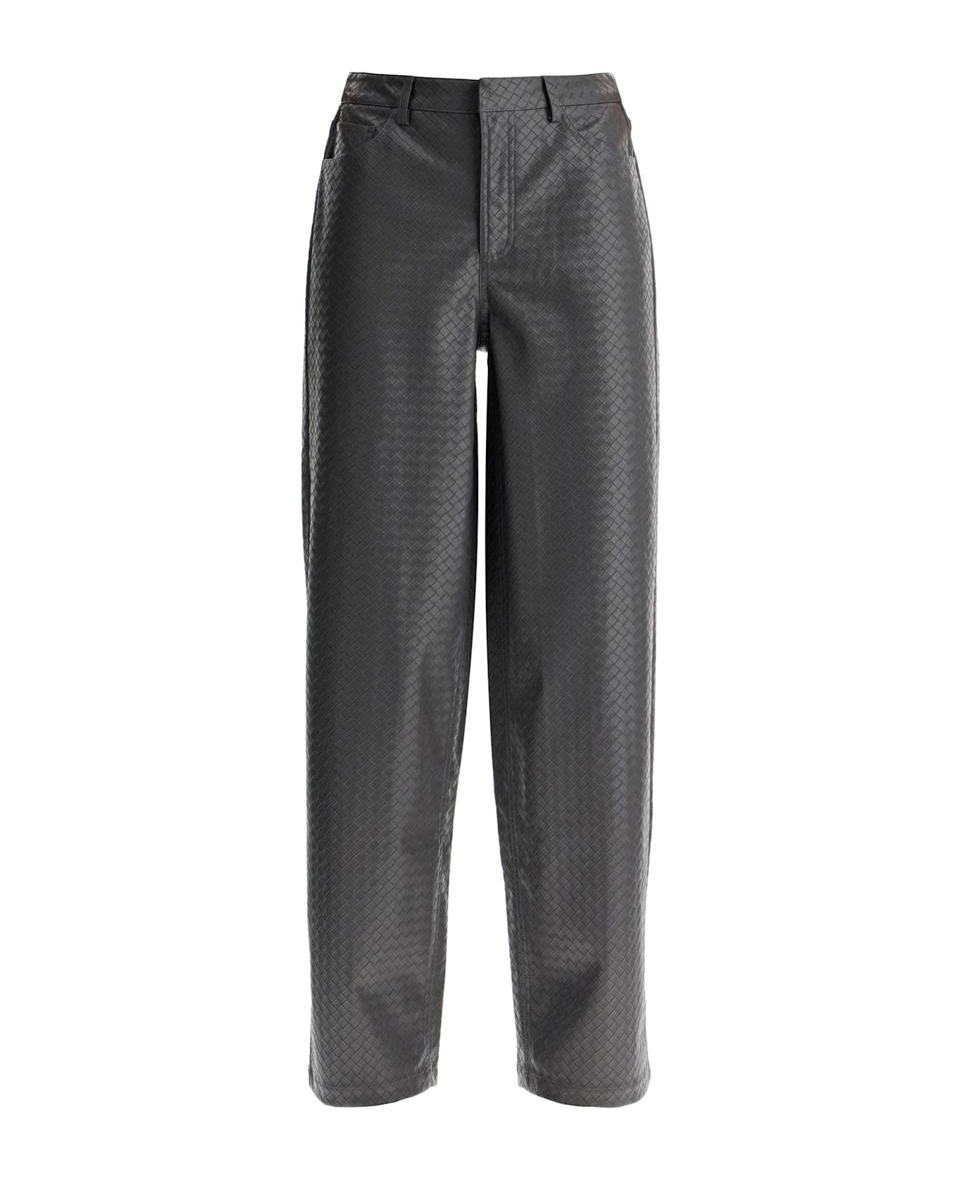 Rotate by Birger Christensen Wide Woven Patterned Trousers With A - GRAY PINSTRIPE (Grey)