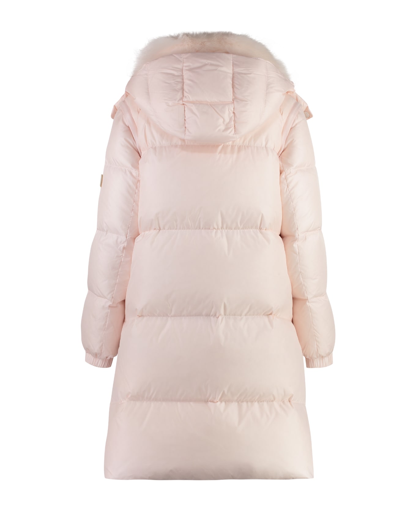 Yves Salomon Long Hooded Down Jacket - Pink