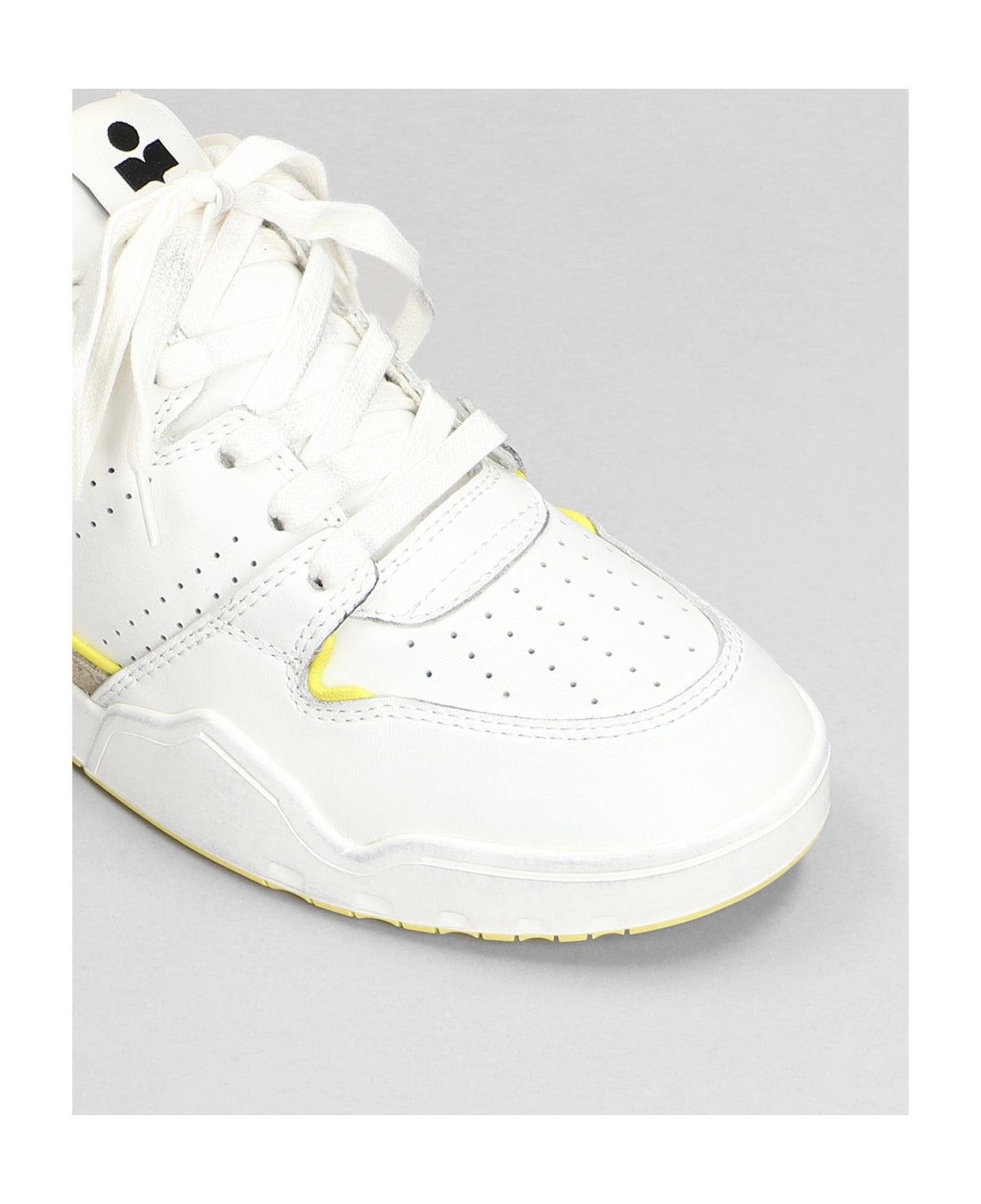 Isabel Marant Emree Sneakers In White Suede And Leather - Liye Light Yellow スニーカー