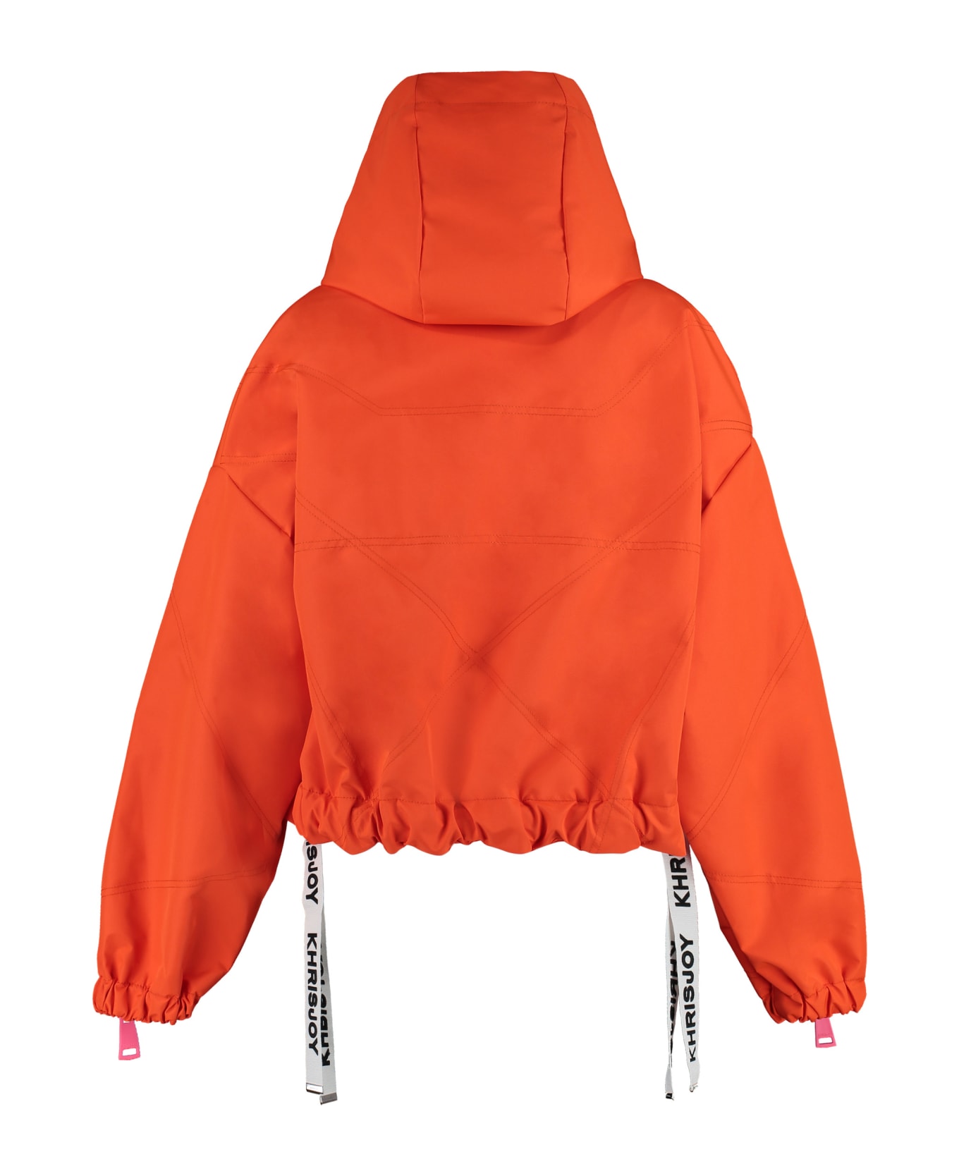 Khrisjoy Khris Crop Hooded Windbreaker - Orange