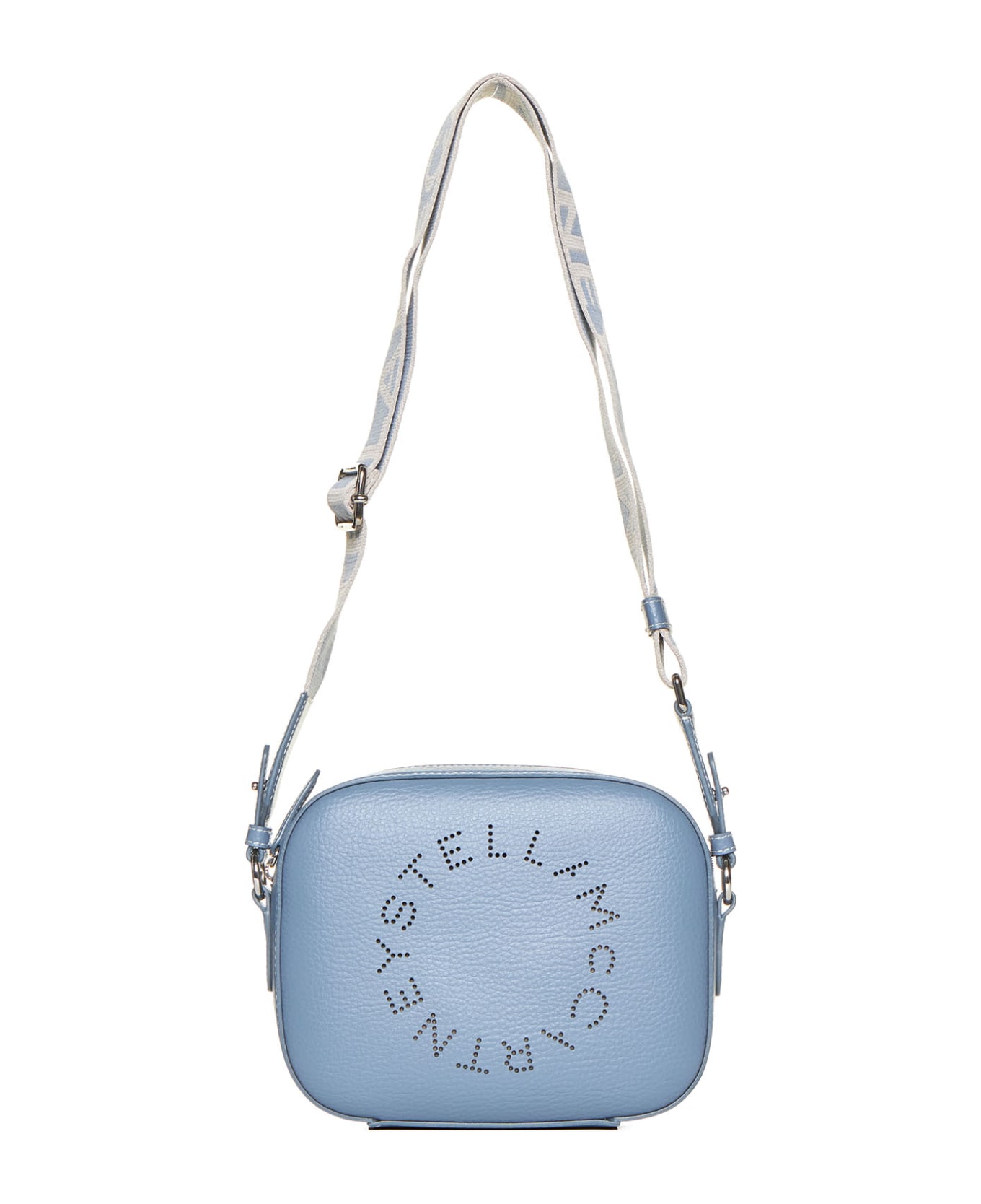 Stella McCartney Mini Camera Bag With Logo - Blue grey