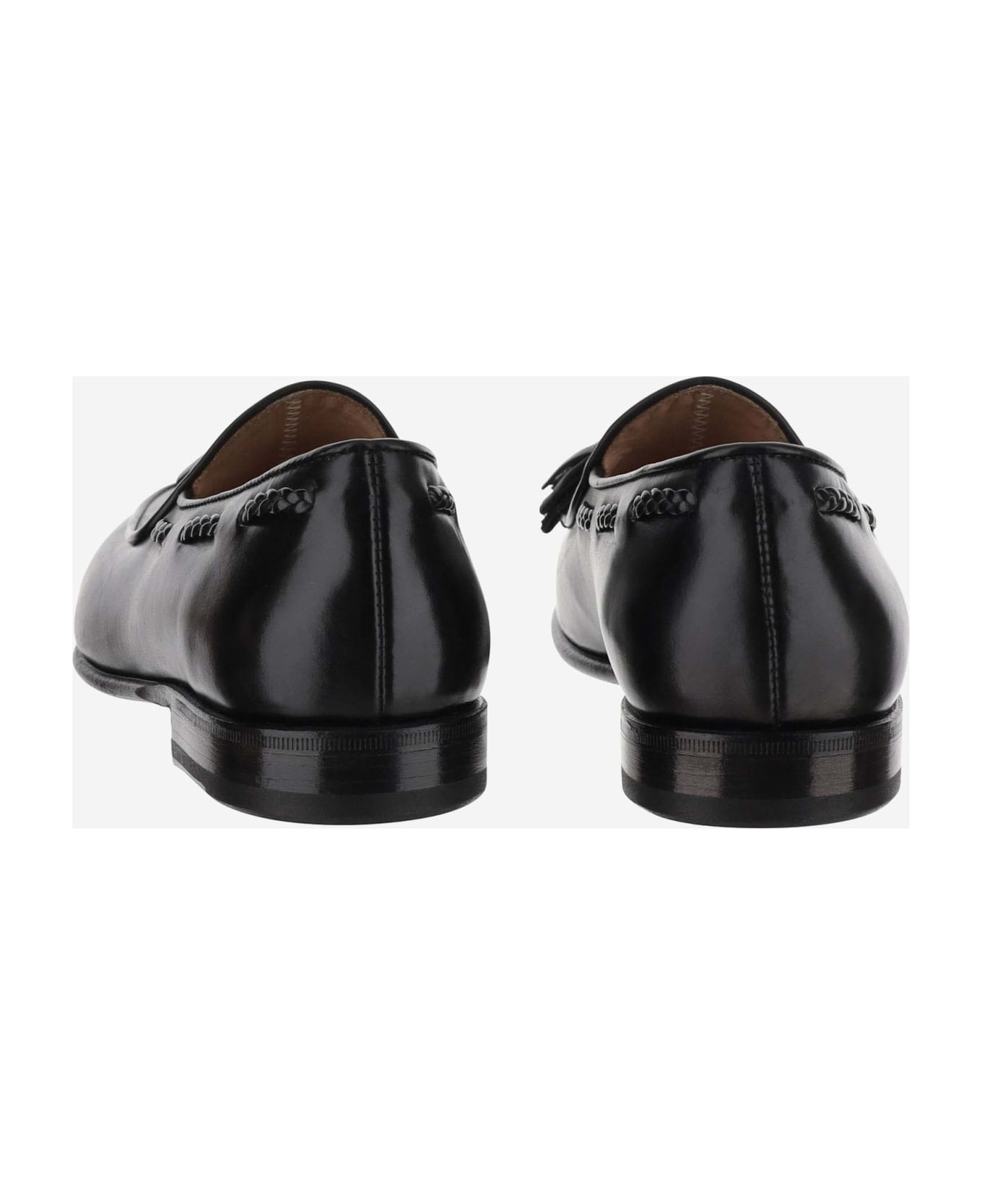 Hervè Chapelier Leather Loafers - Black フラットシューズ