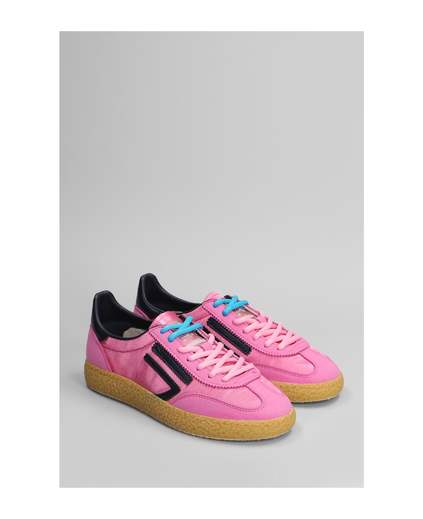 Puraai Wild Strawberry Sneakers In Fuxia Suede And Fabric - fuxia