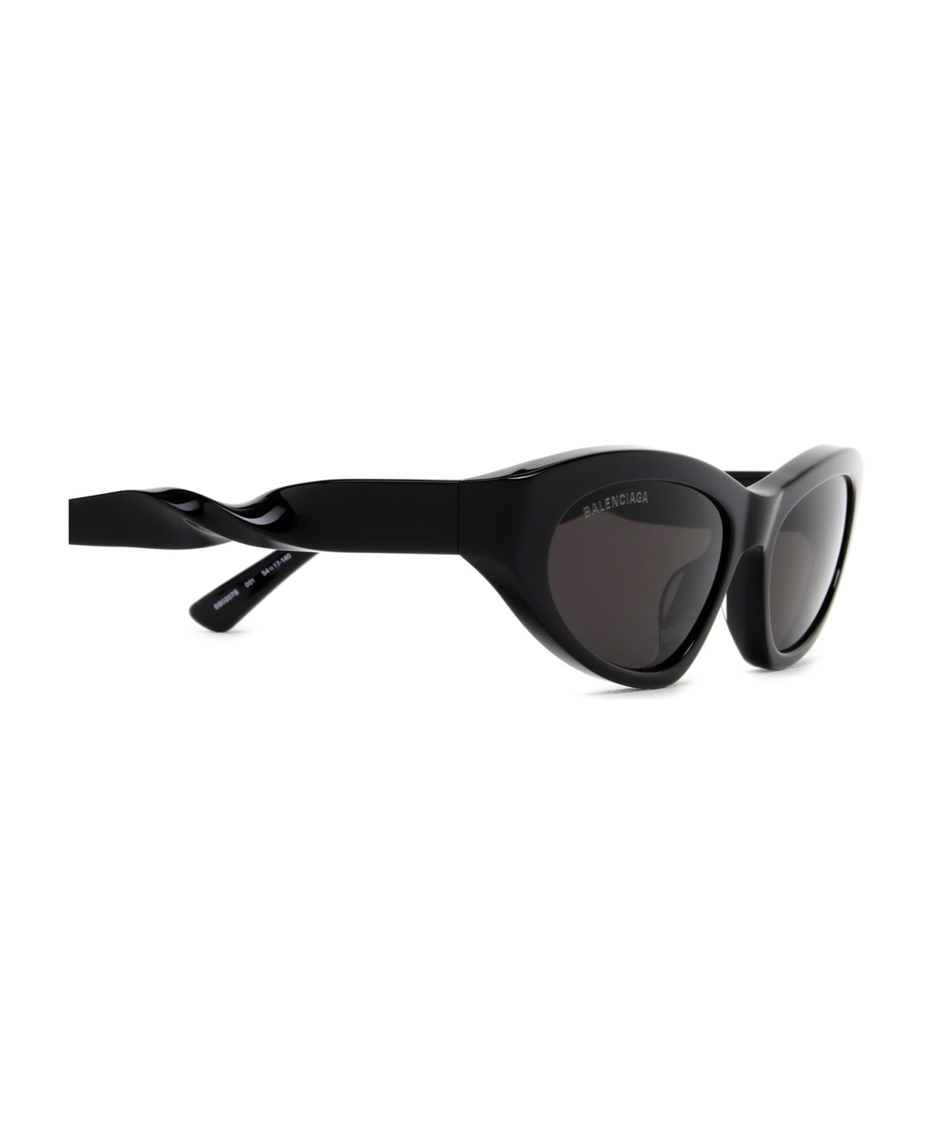 Balenciaga Eyewear Bb0207s Sunglasses - 001 BLACK BLACK GREY サングラス