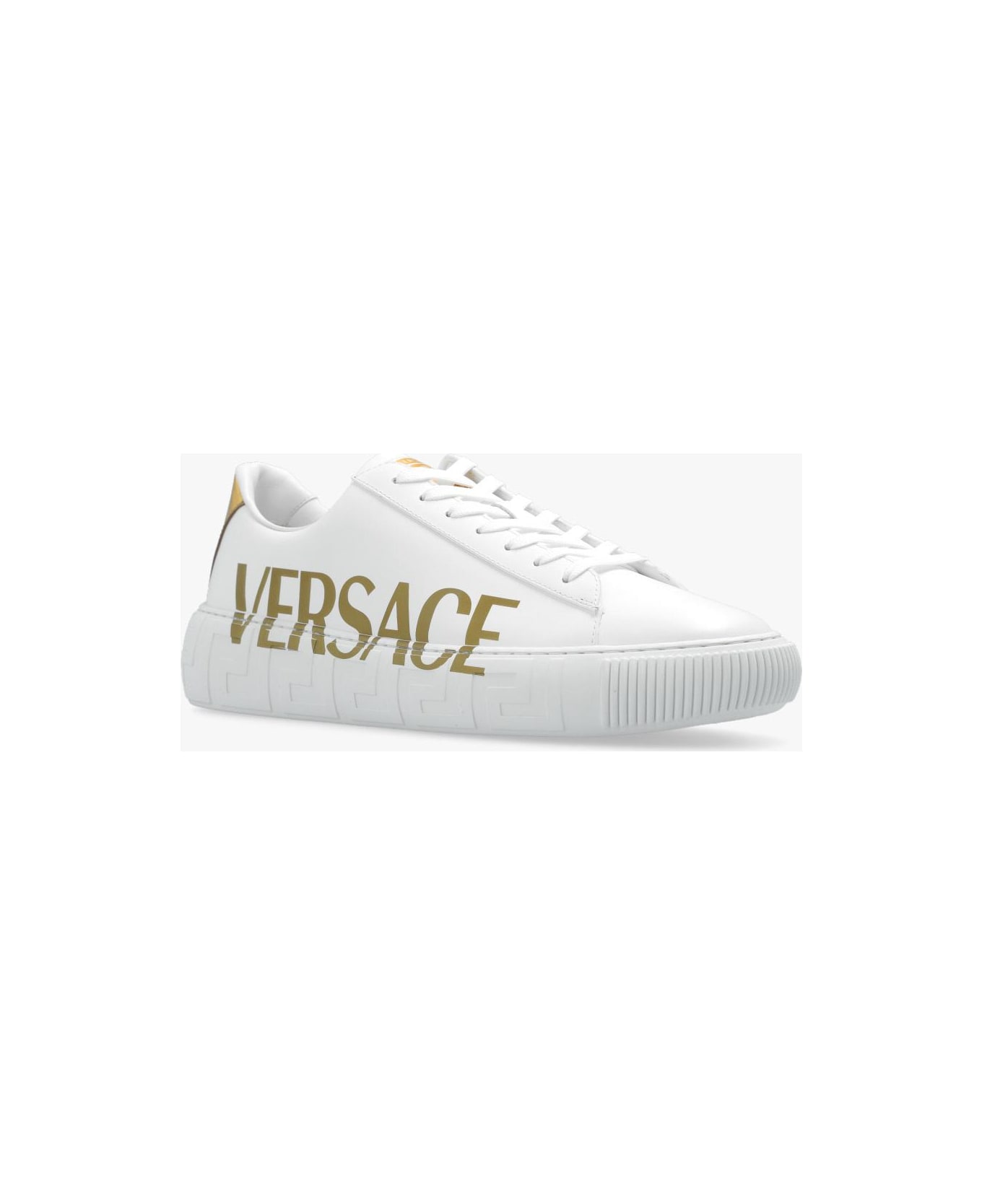 Versace Sneakers With Logo - White gold