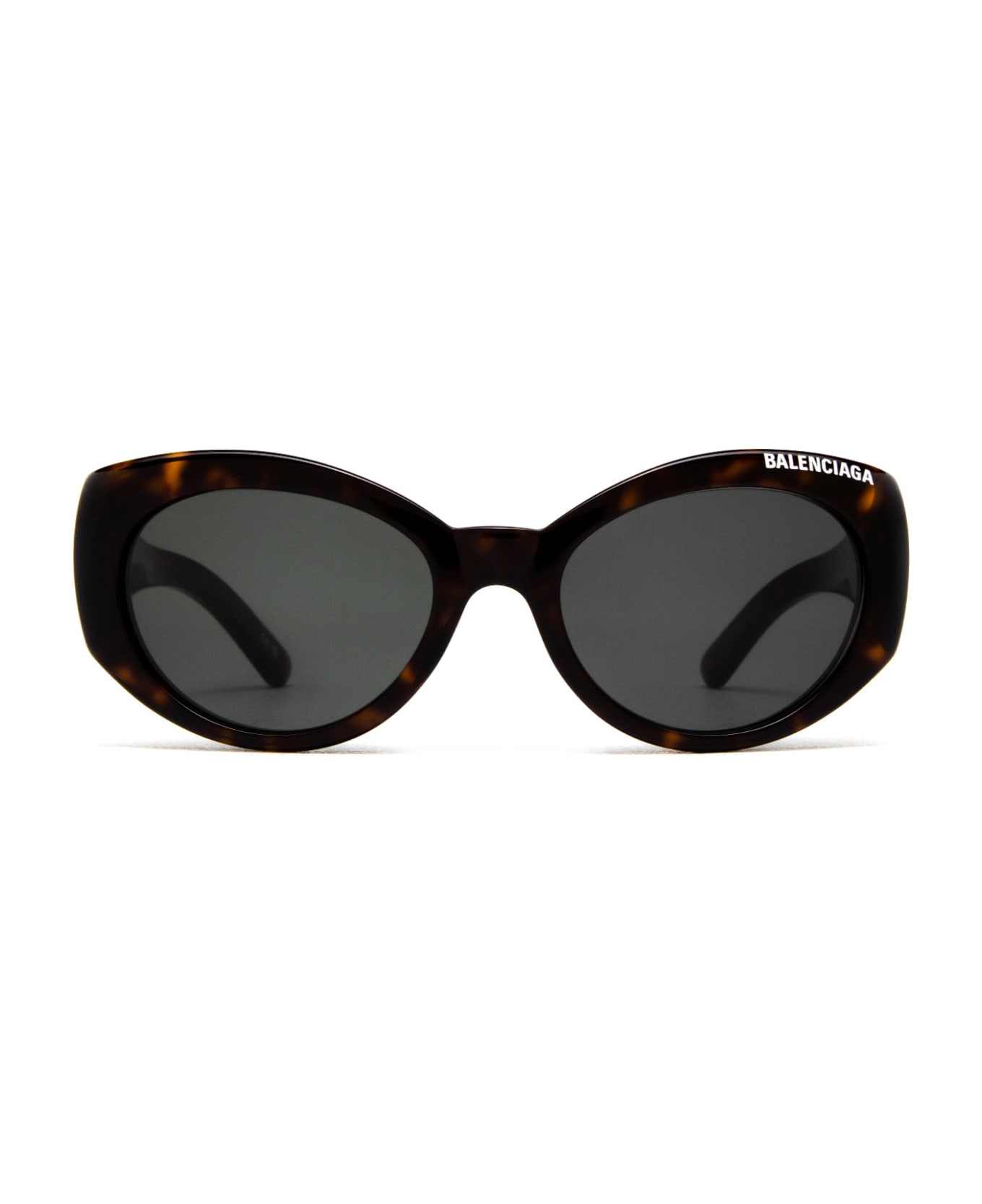 Balenciaga Eyewear Flame Effect Round Frame Sunglasses - Havana