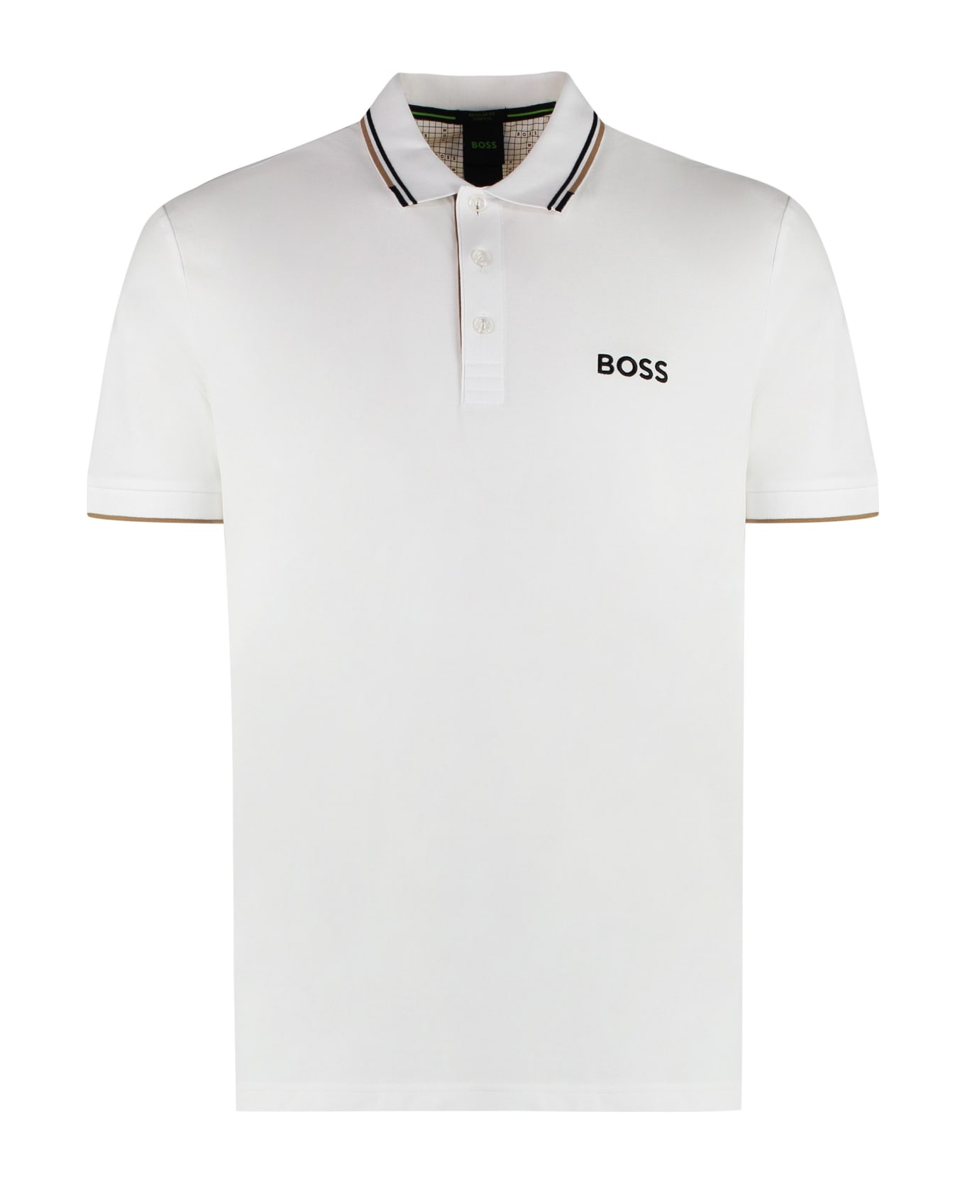 Hugo Boss Short Sleeve Cotton Pique Polo Shirt - WHITE ポロシャツ