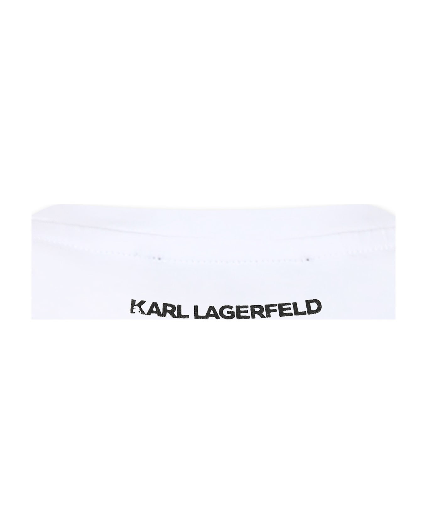 Karl Lagerfeld Kids White T-shirt For Girl With Choupette - White