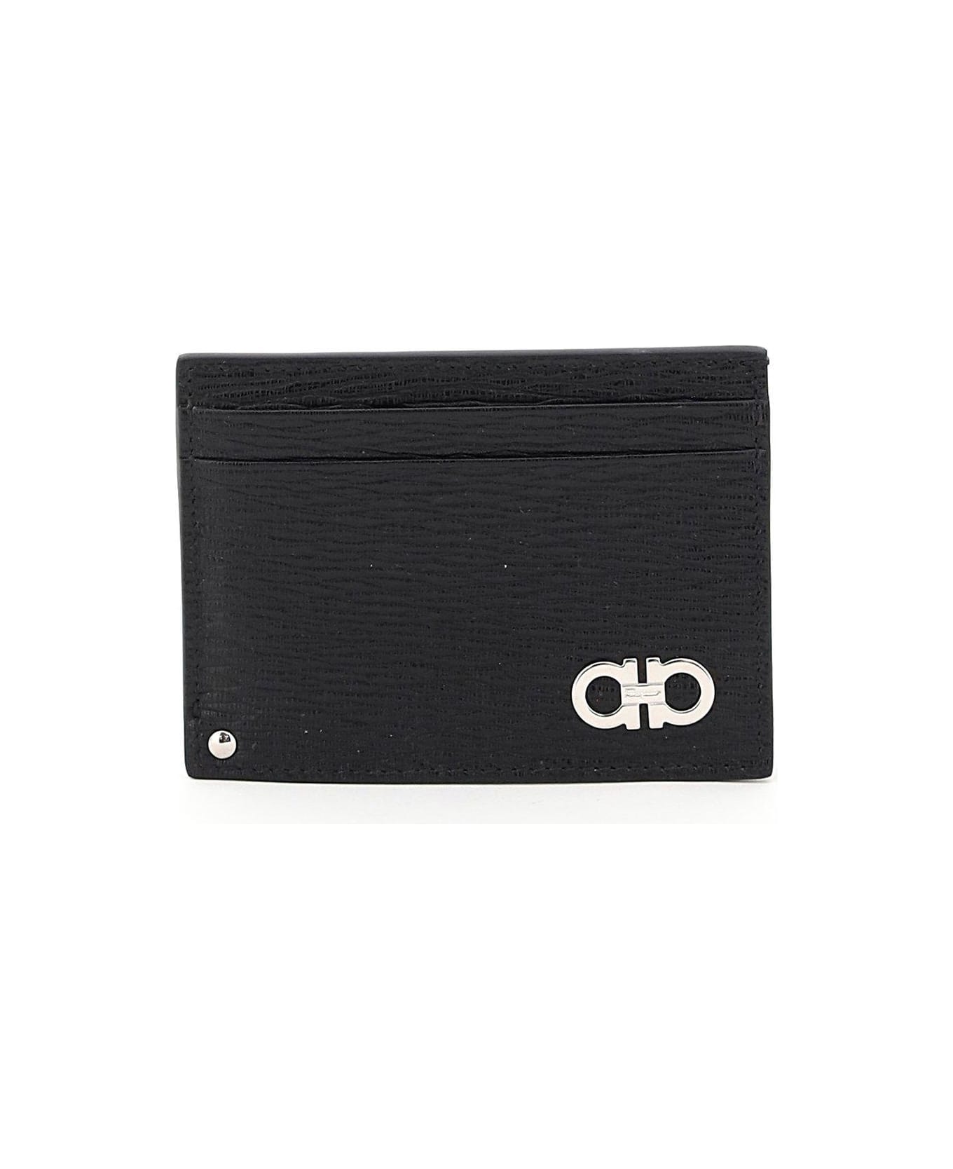 Ferragamo Gancini Id Window Cardholder - Black