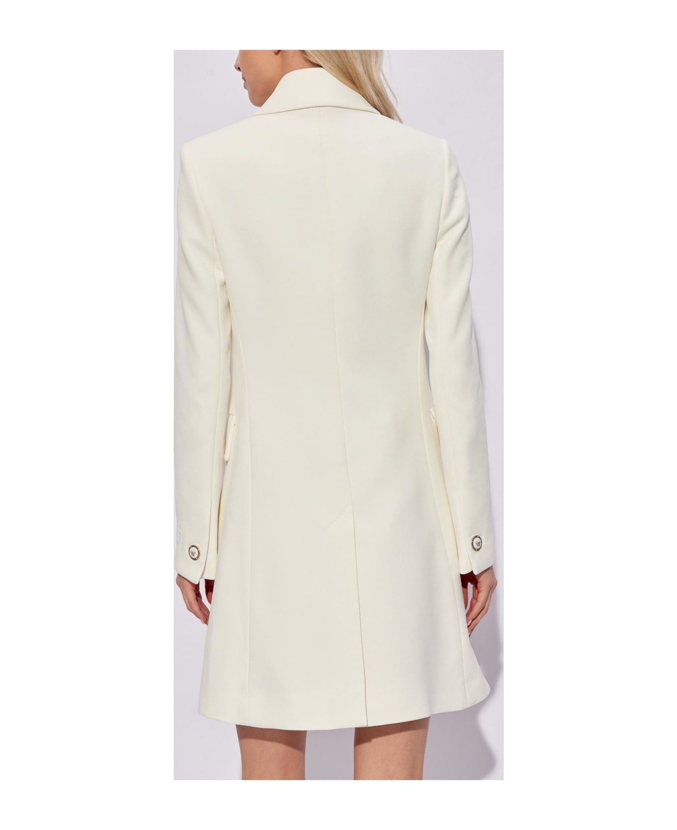 Versace Double-breasted Coat - WHITE