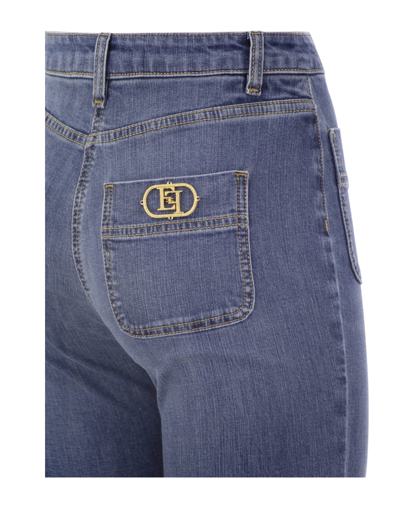 Elisabetta Franchi High-waisted Jeans - Medium Denim