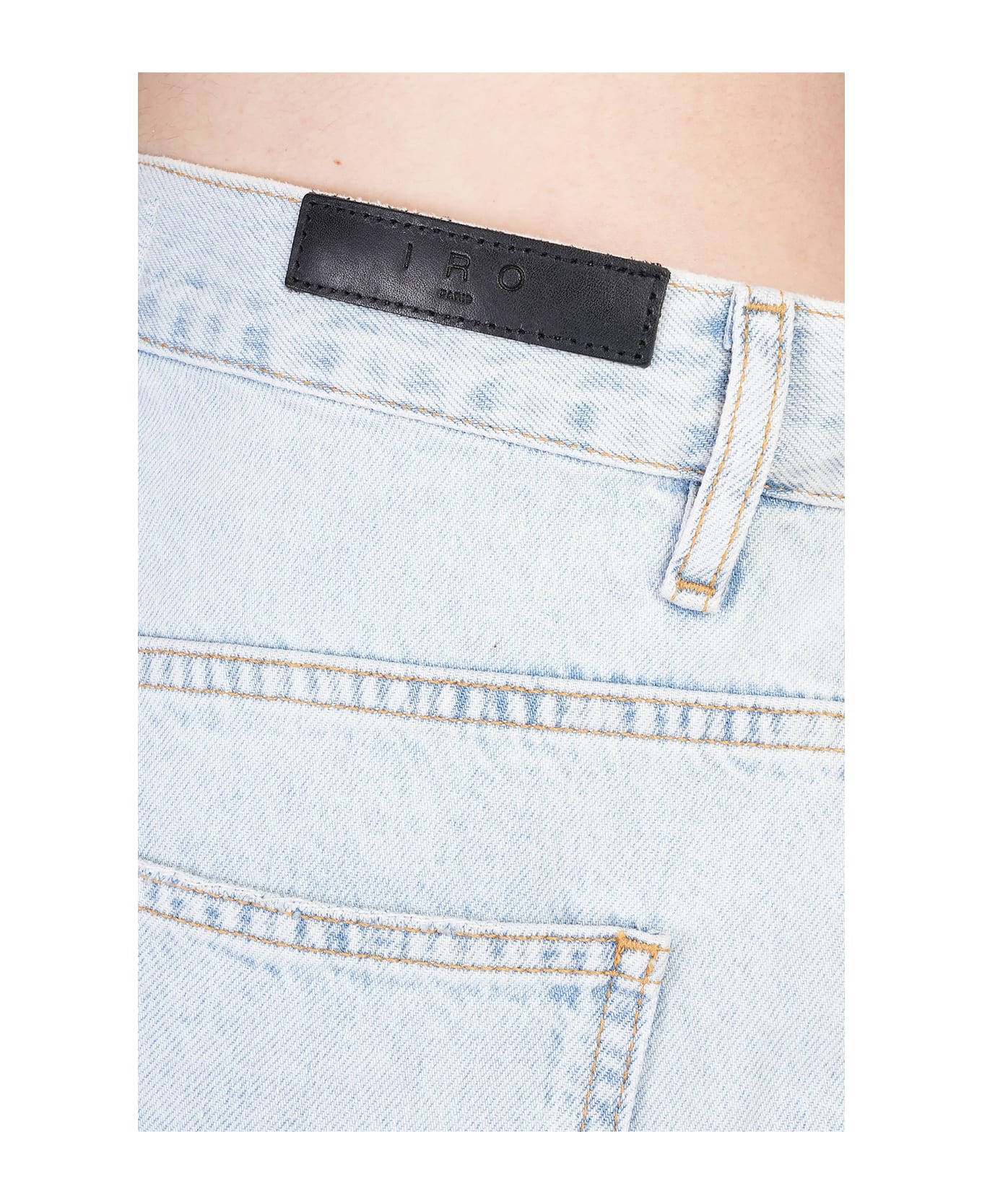 IRO Sascha Shorts In Blue Cotton - blue
