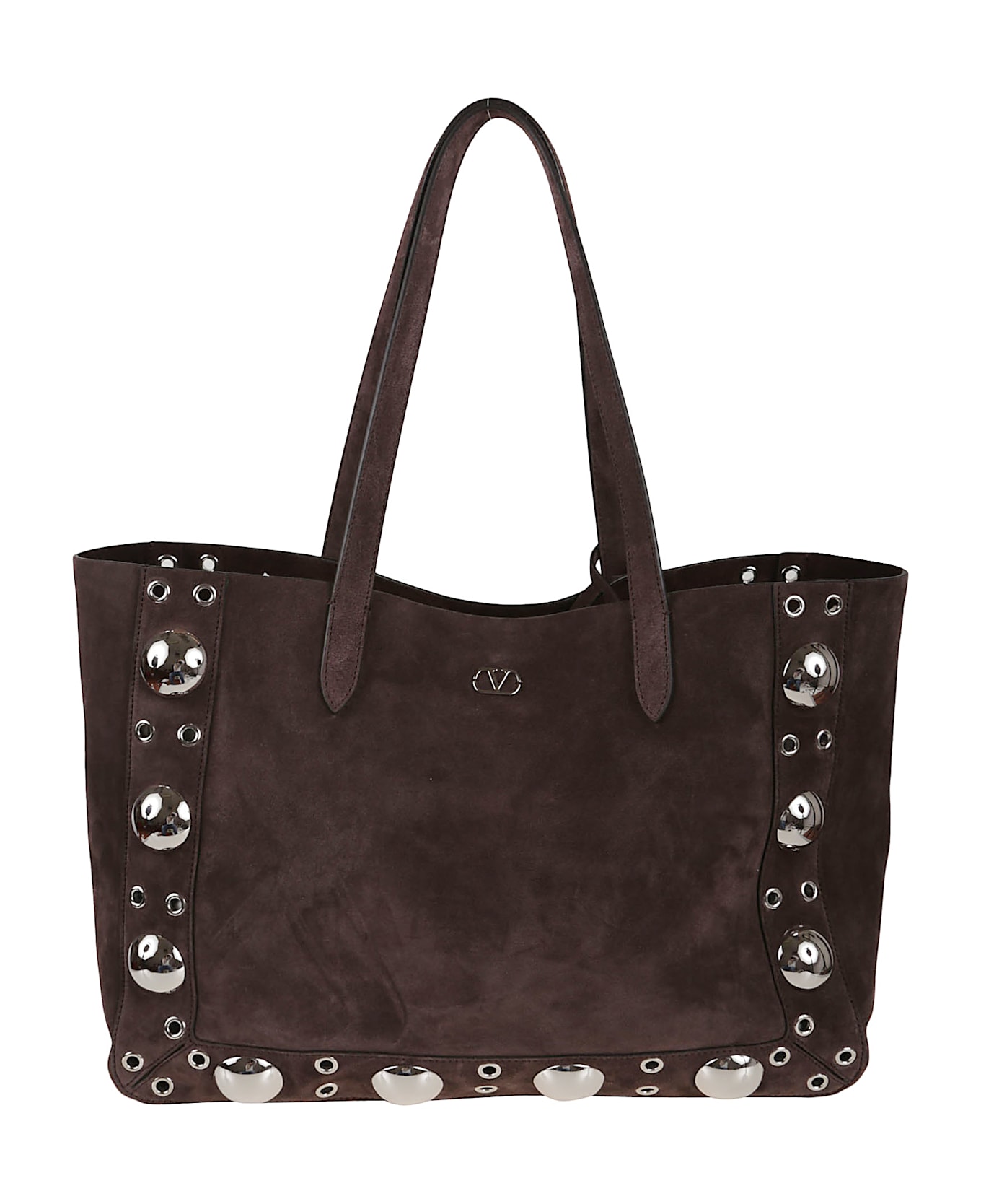 Valentino Garavani Tote Nellcote Frame Suede - Brown