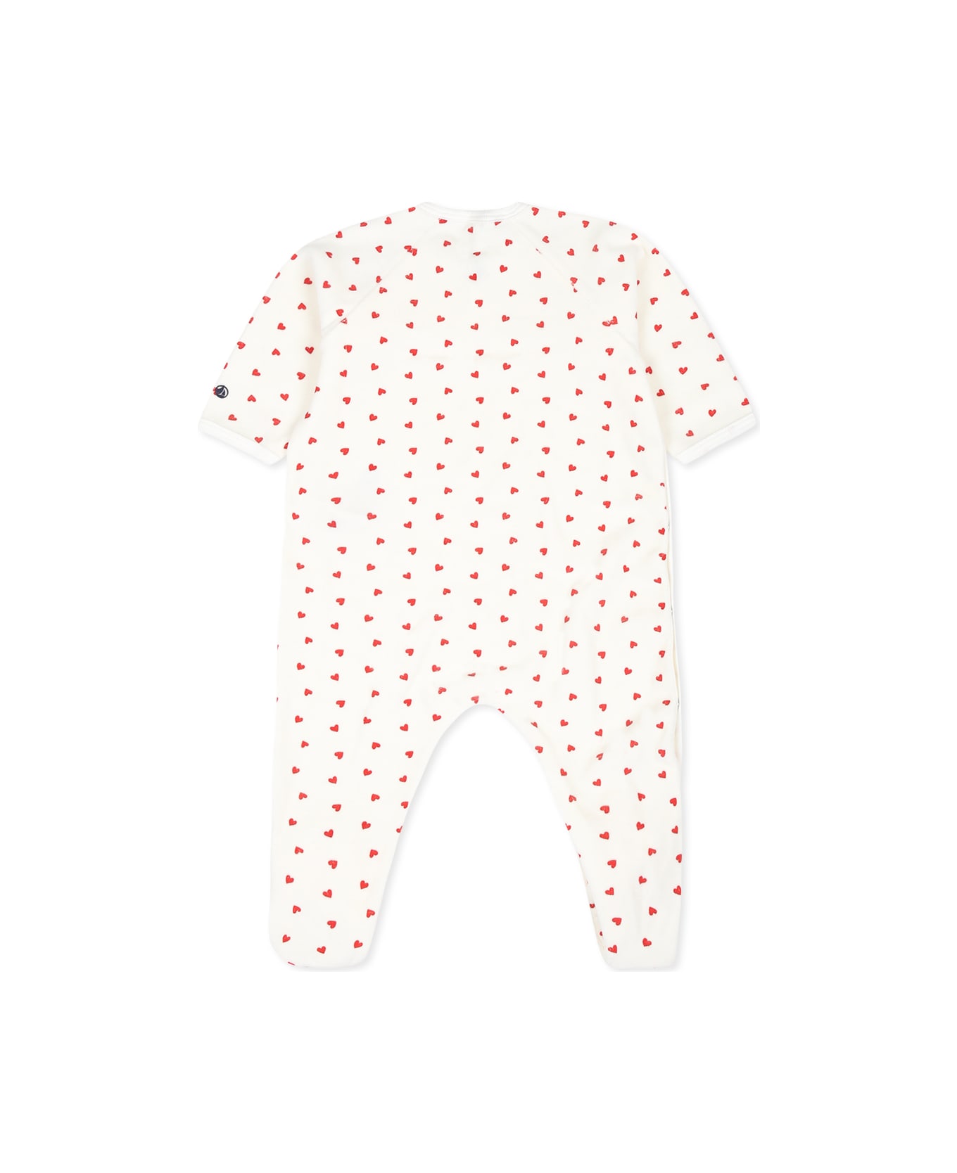 Petit Bateau White Babygrow For Babykids With Hearts - White