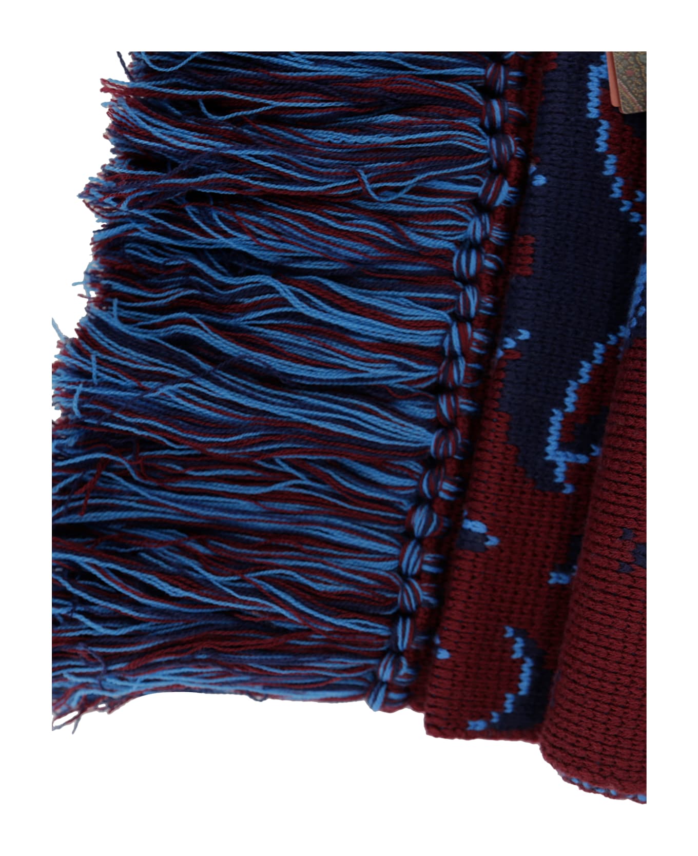 Etro Jacquard Scarf With Fringes - Purple