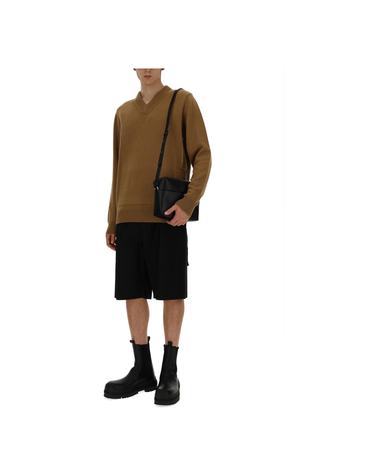 Jil Sander V-neck Sweater - BEIGE