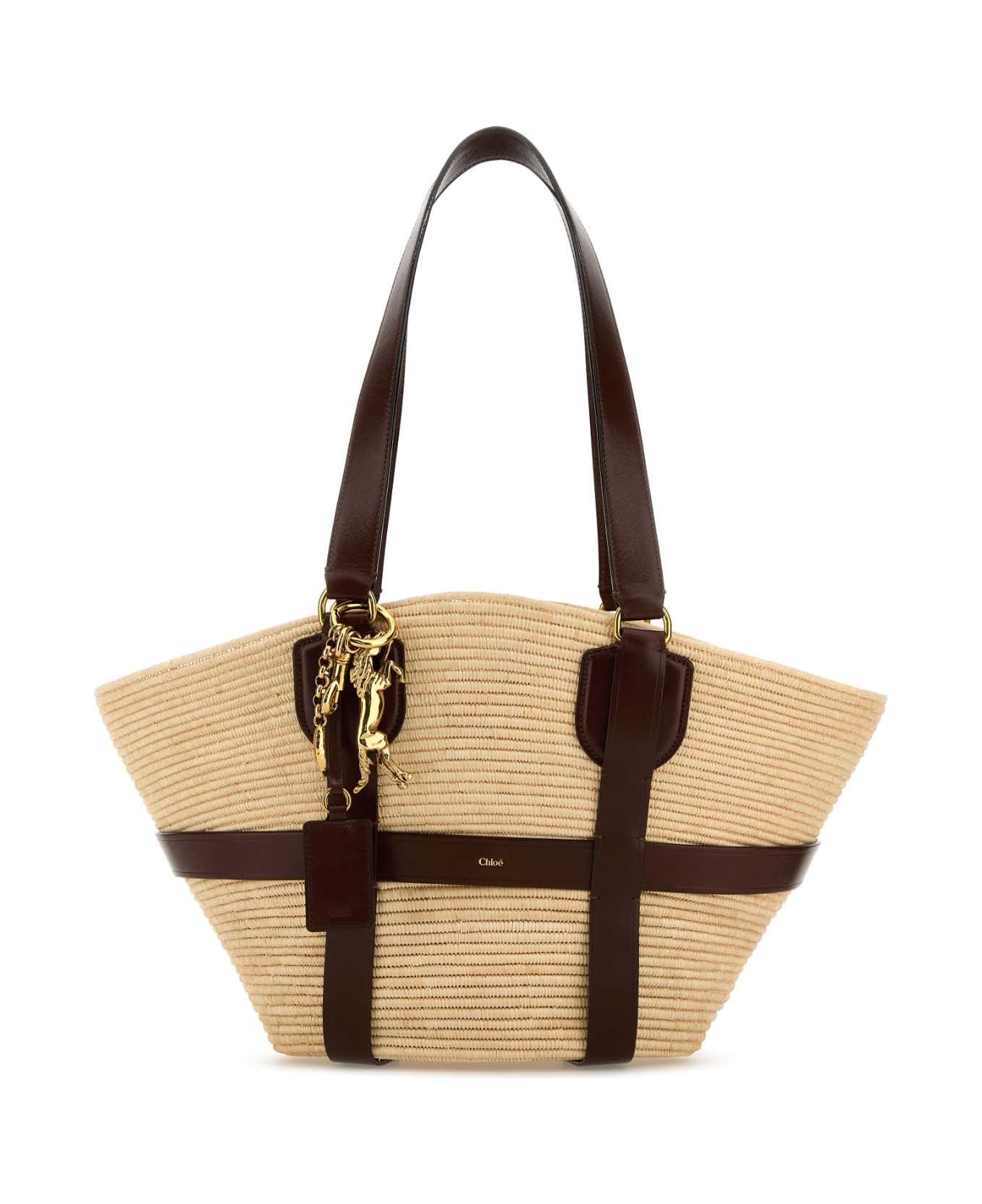 Chloé Raffia Kerala 25 Shopping Bag - DARKEBONY